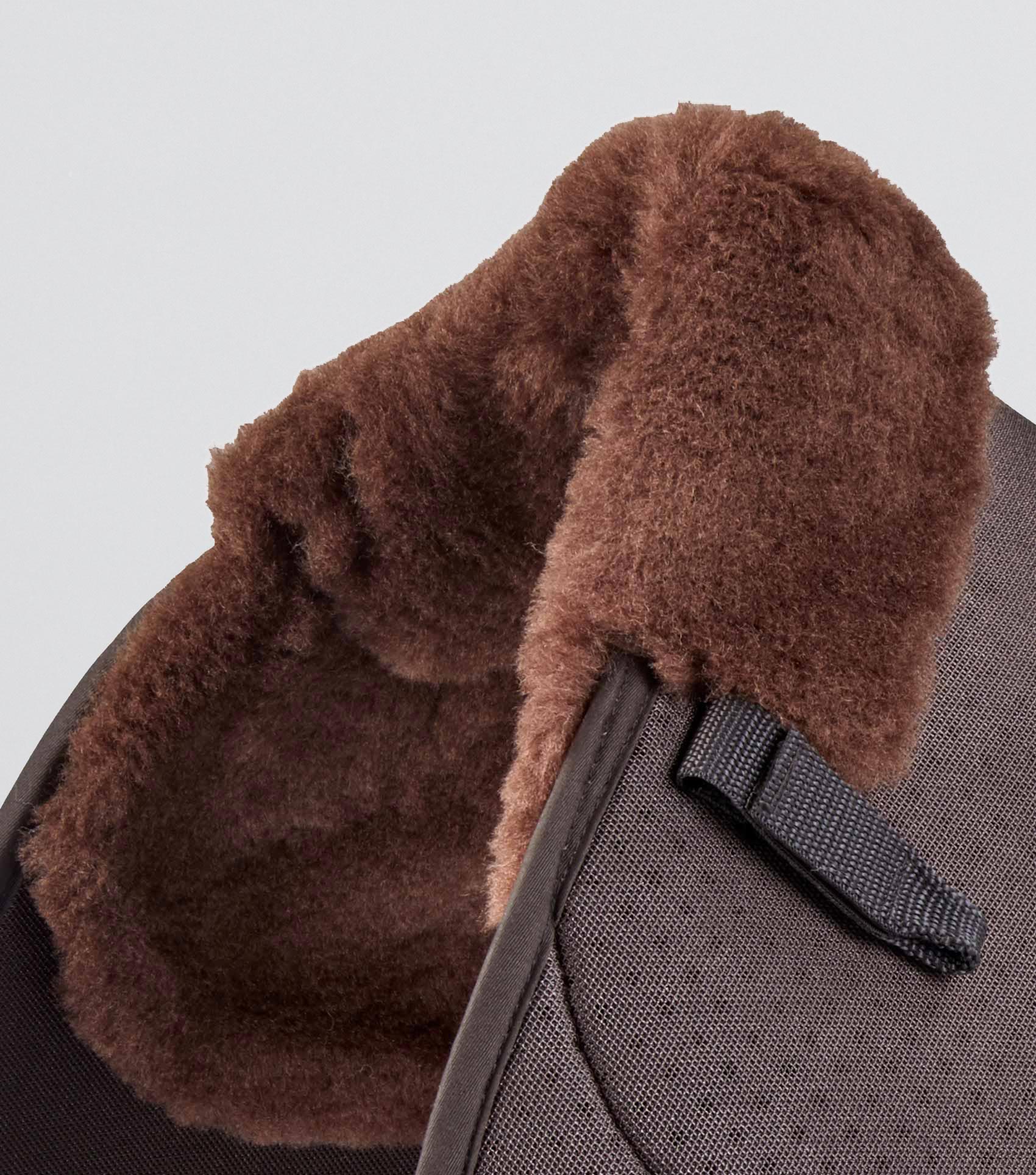 Close Contact Airtechnology Shockproof Wool Saddle Pad - GP/Jump Square Brown/Brown Wool - Image 3