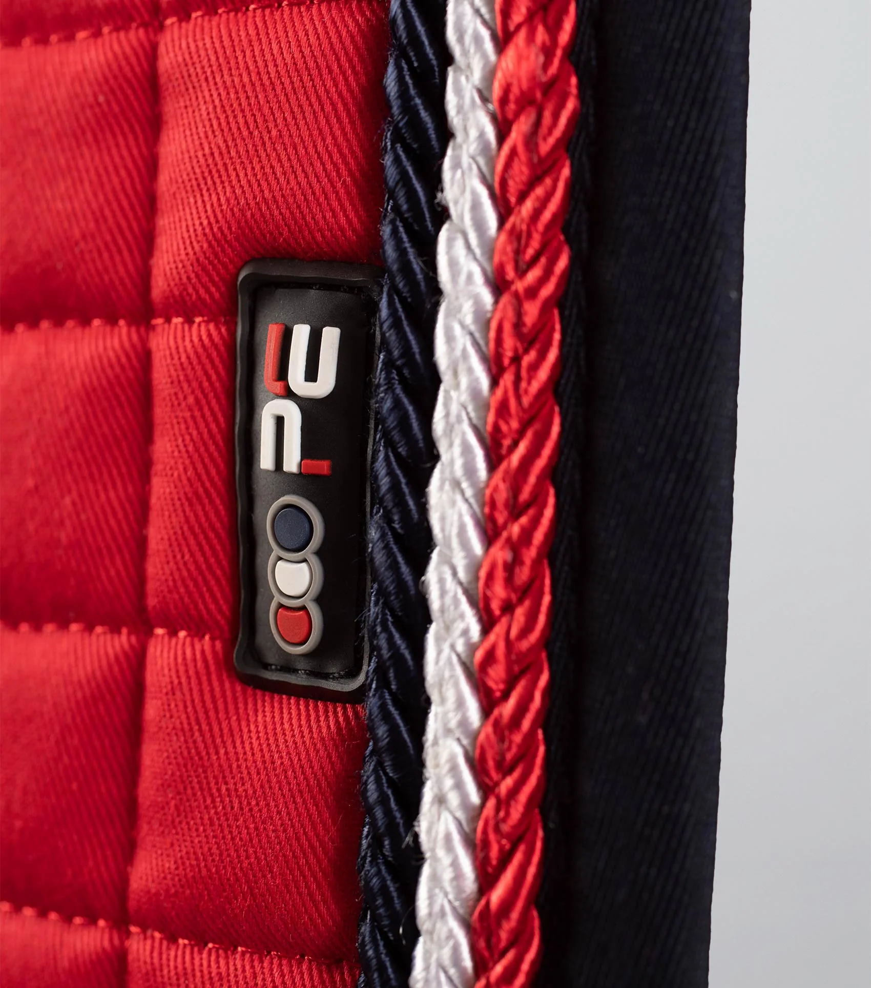 Close Contact European Cotton Saddle Pad - Dressage Square Red - Image 2