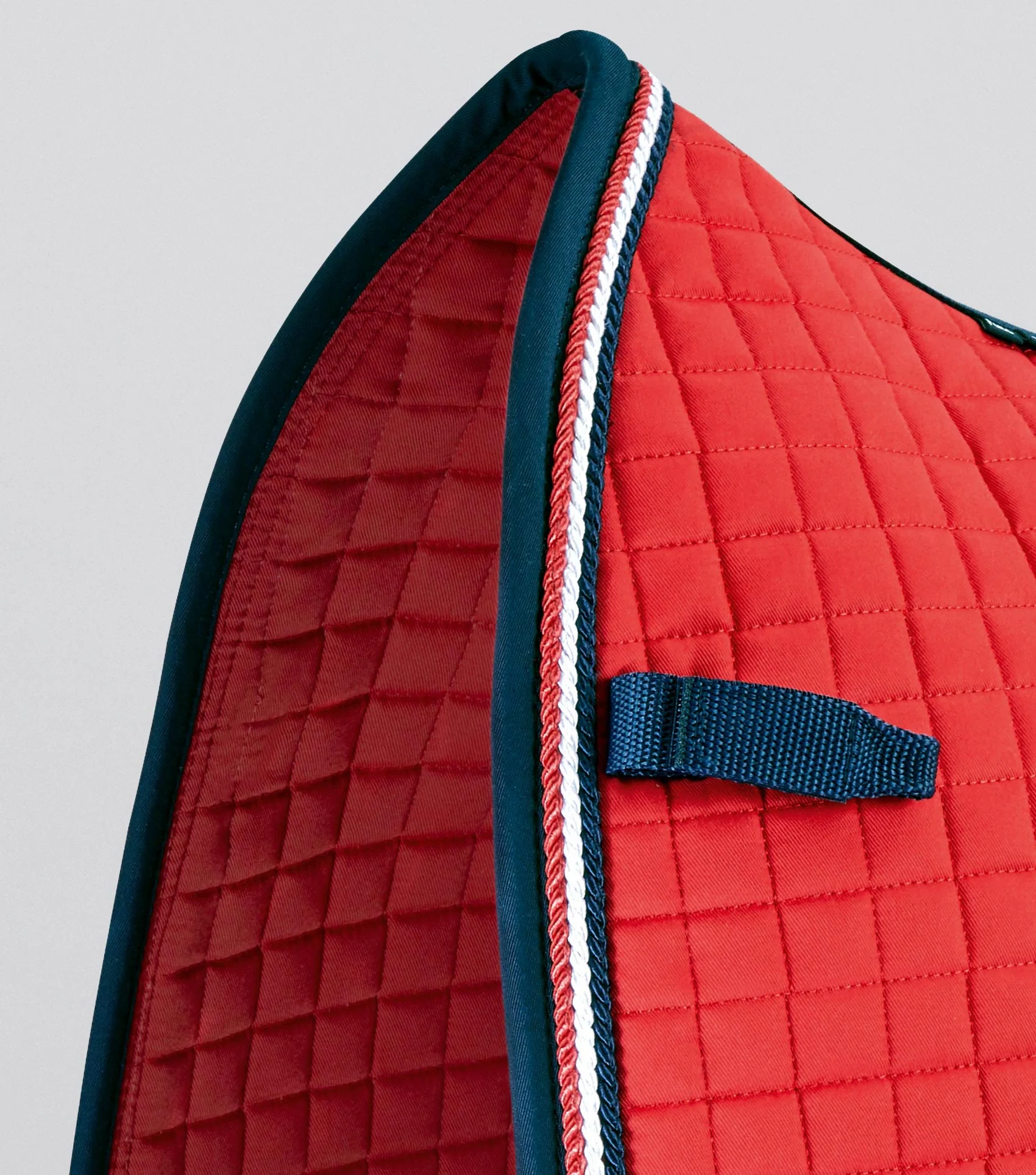 Close Contact European Cotton Saddle Pad - Dressage Square Red - Image 3