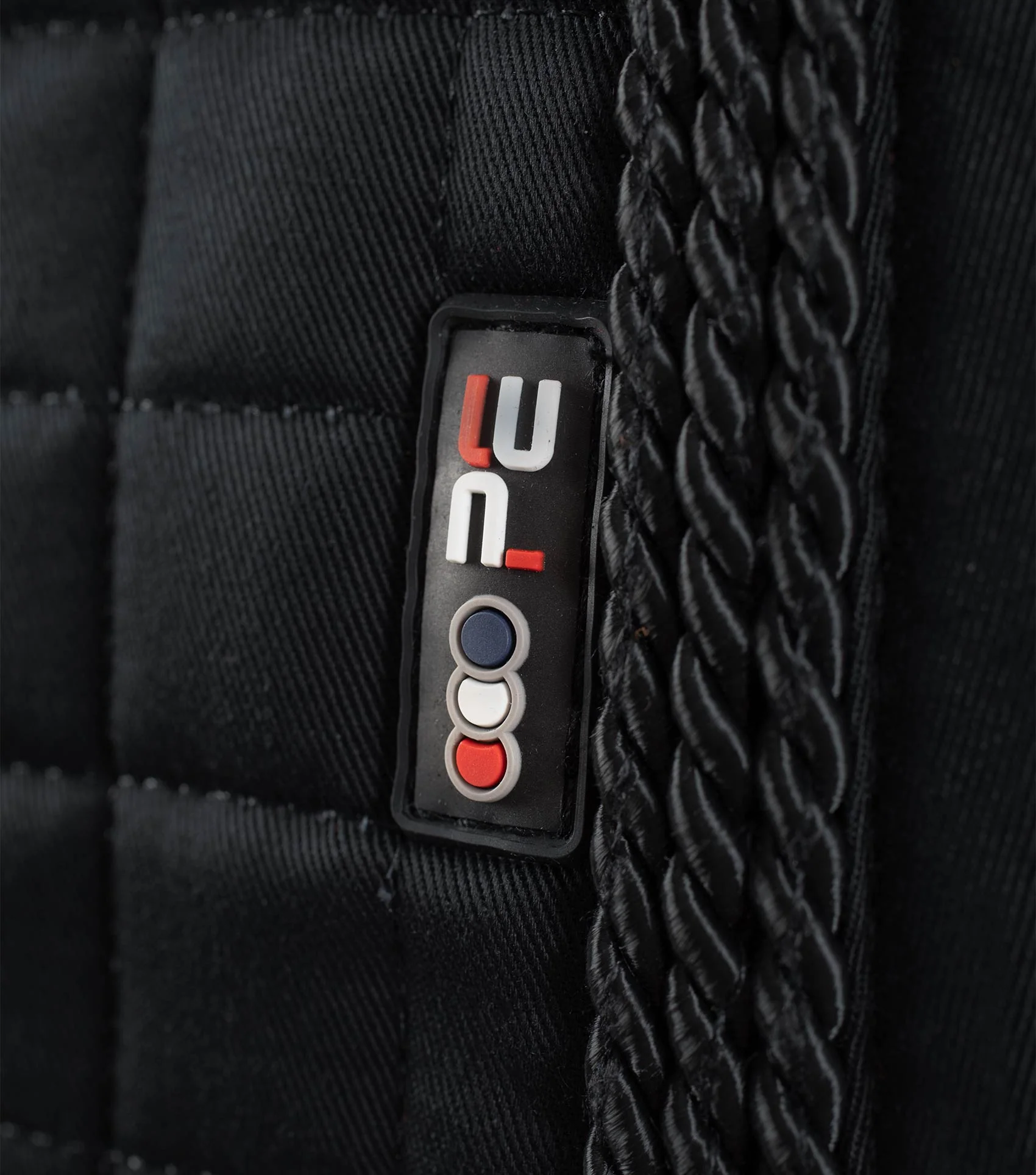 Close Contact European Cotton Saddle Pad - Dressage Square Black - Image 2