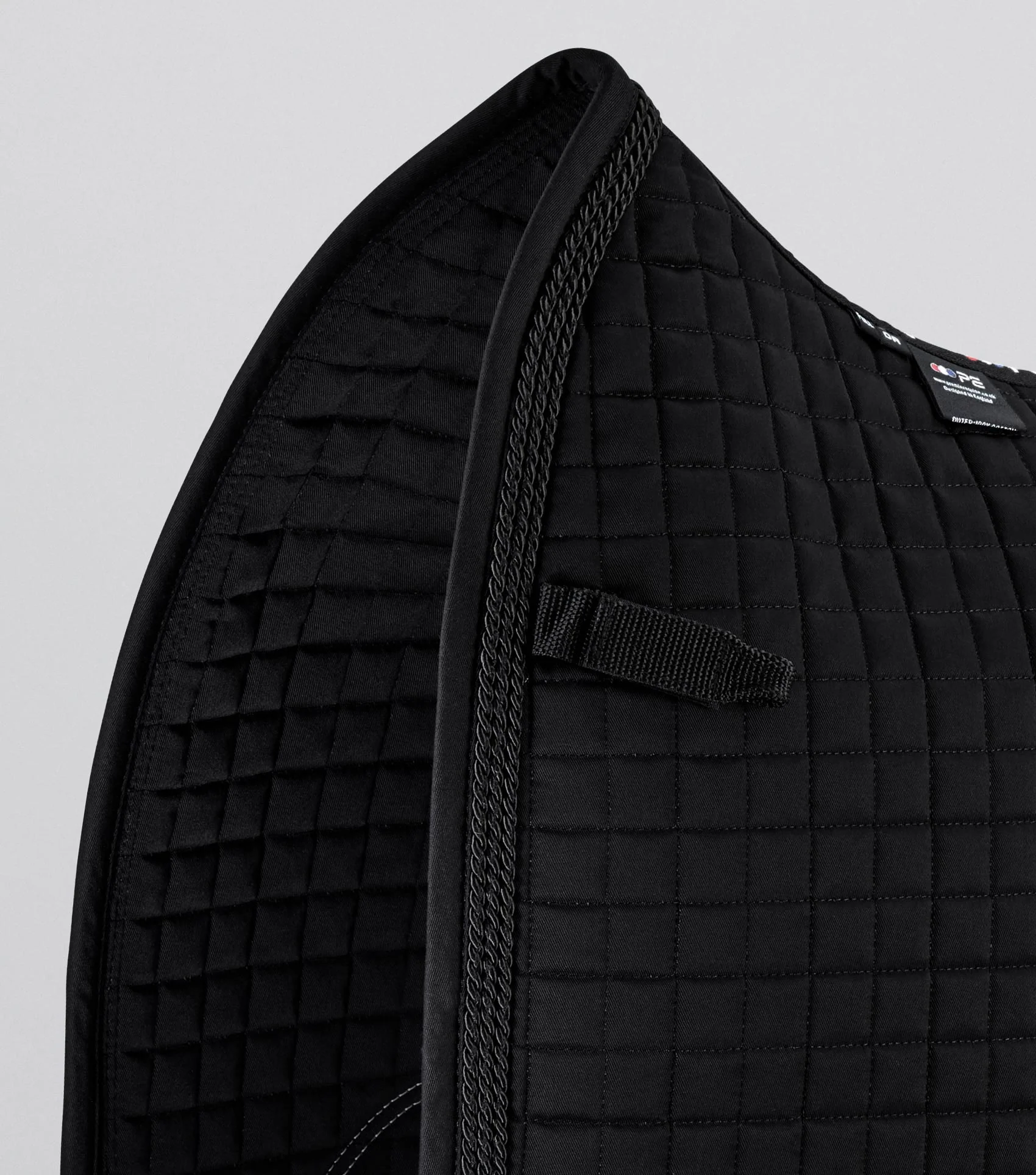 Close Contact European Cotton Saddle Pad - Dressage Square Black - Image 3
