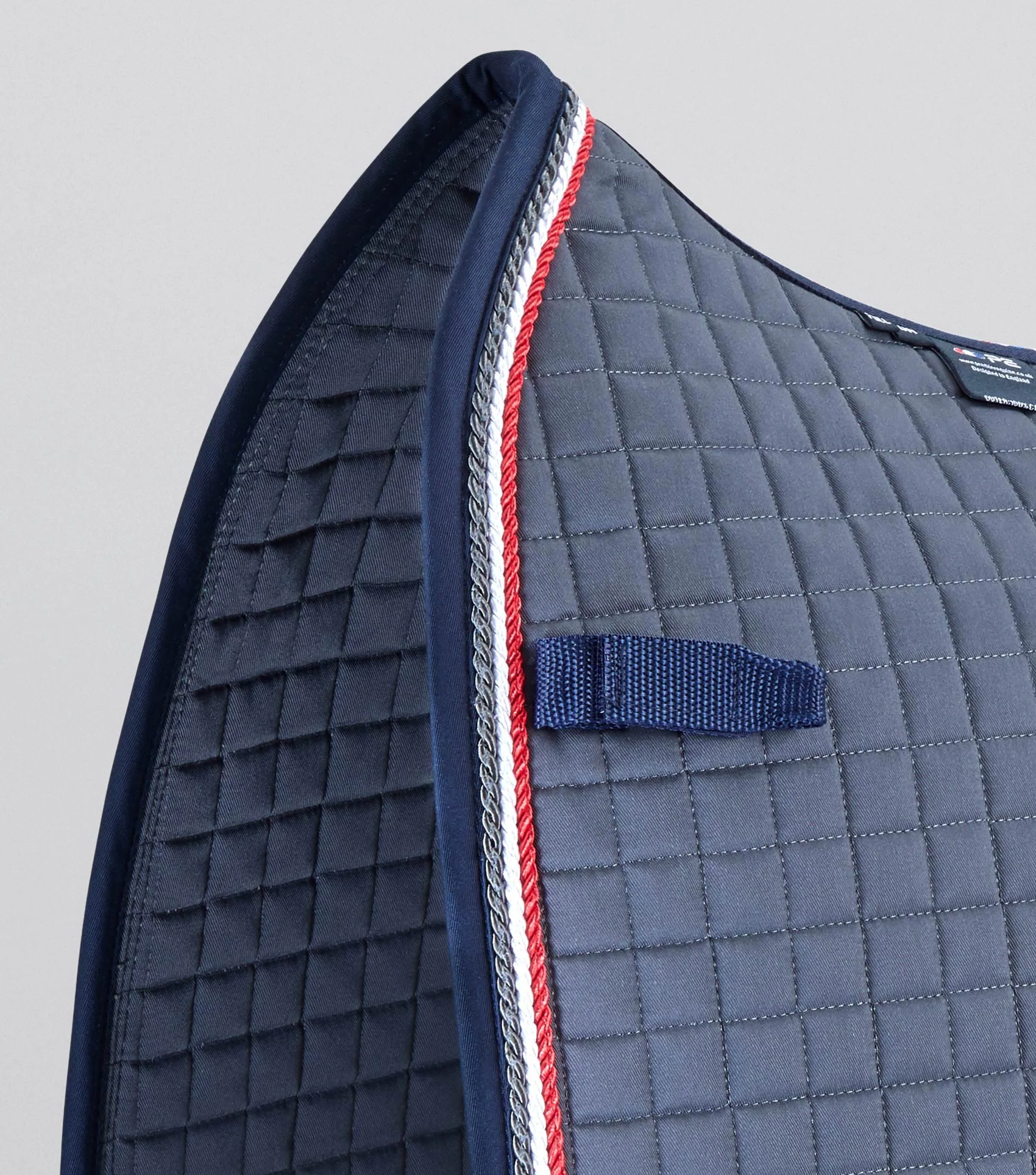 Close Contact European Cotton Saddle Pad - Dressage Square Grey - Image 3