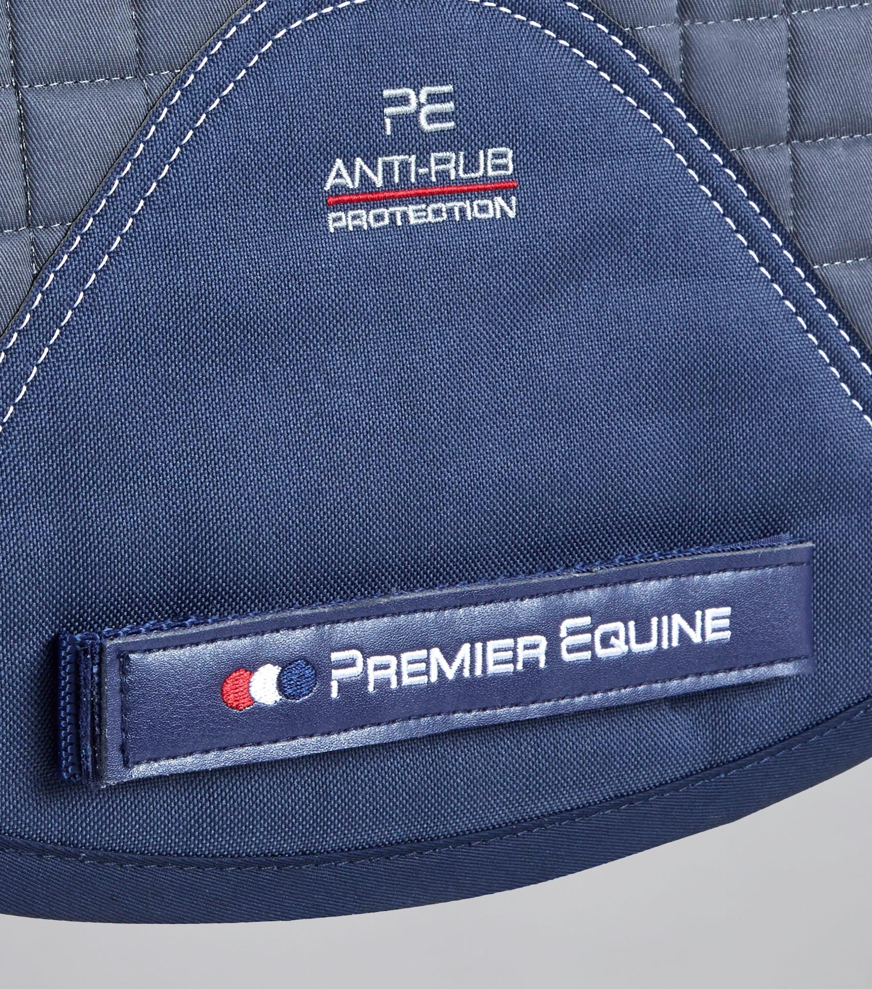 Close Contact European Cotton Saddle Pad - Dressage Square Grey - Image 5