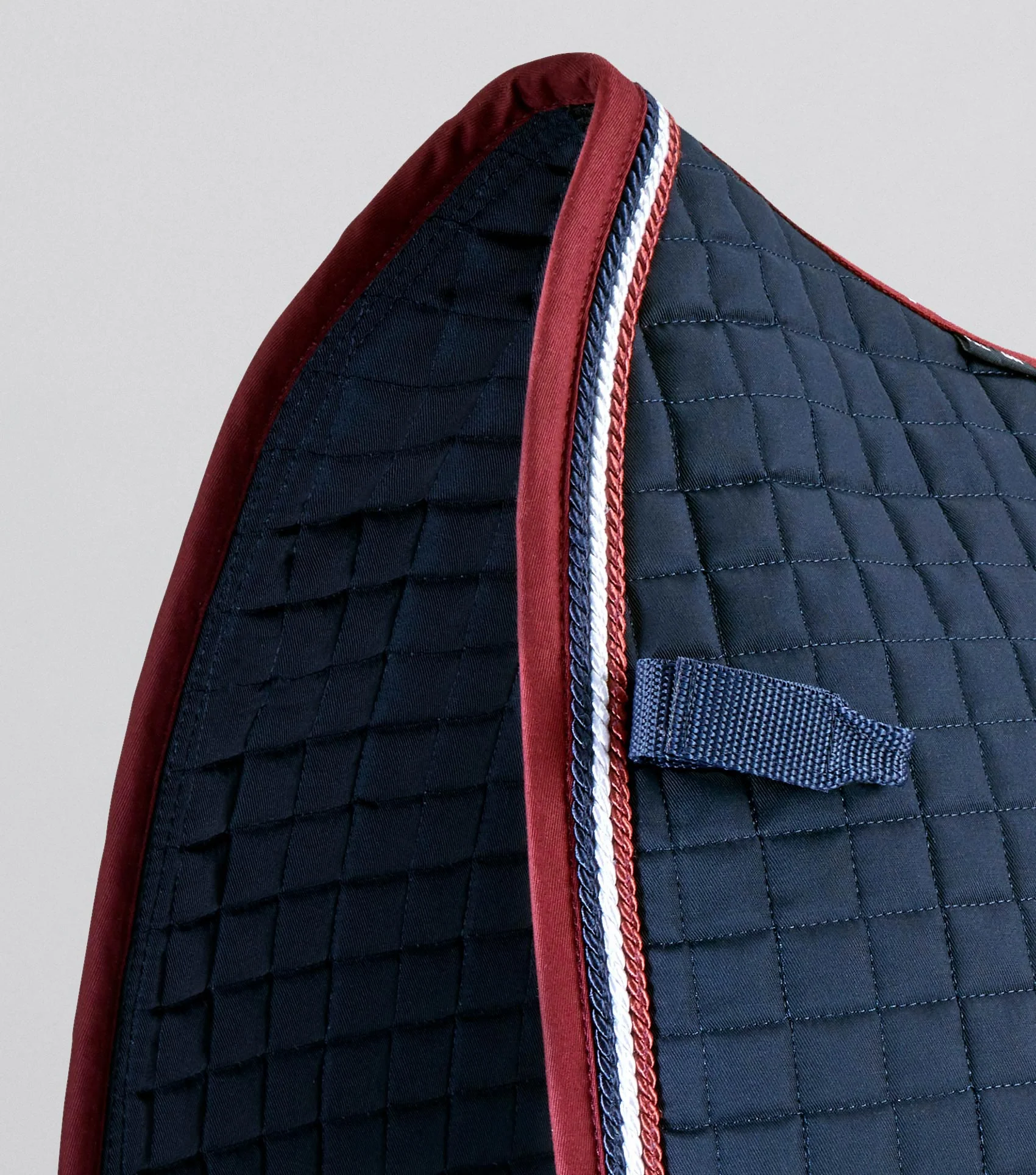Close Contact European Cotton Saddle Pad - Dressage Square Navy - Image 3