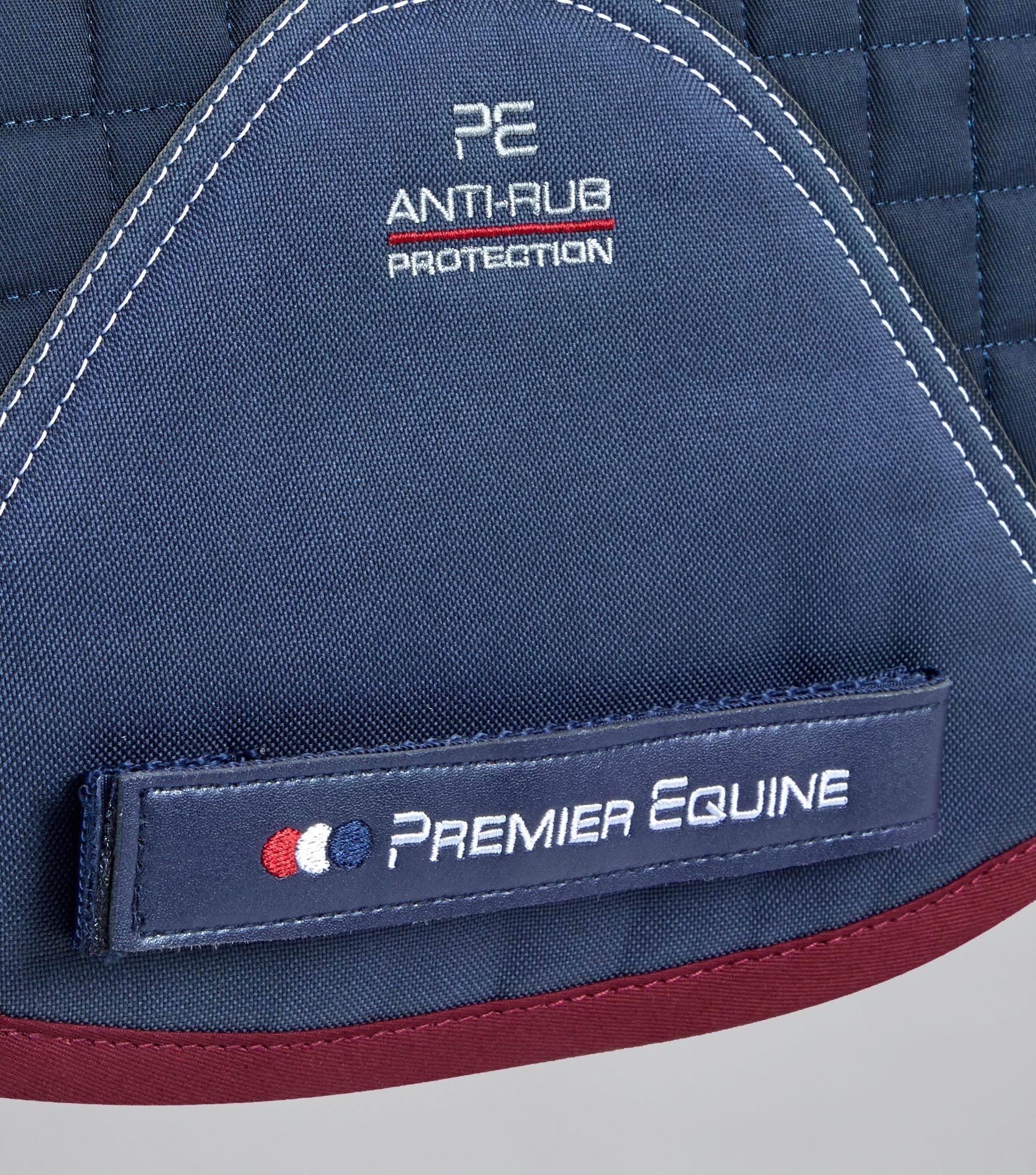 Close Contact European Cotton Saddle Pad - Dressage Square Navy - Image 5
