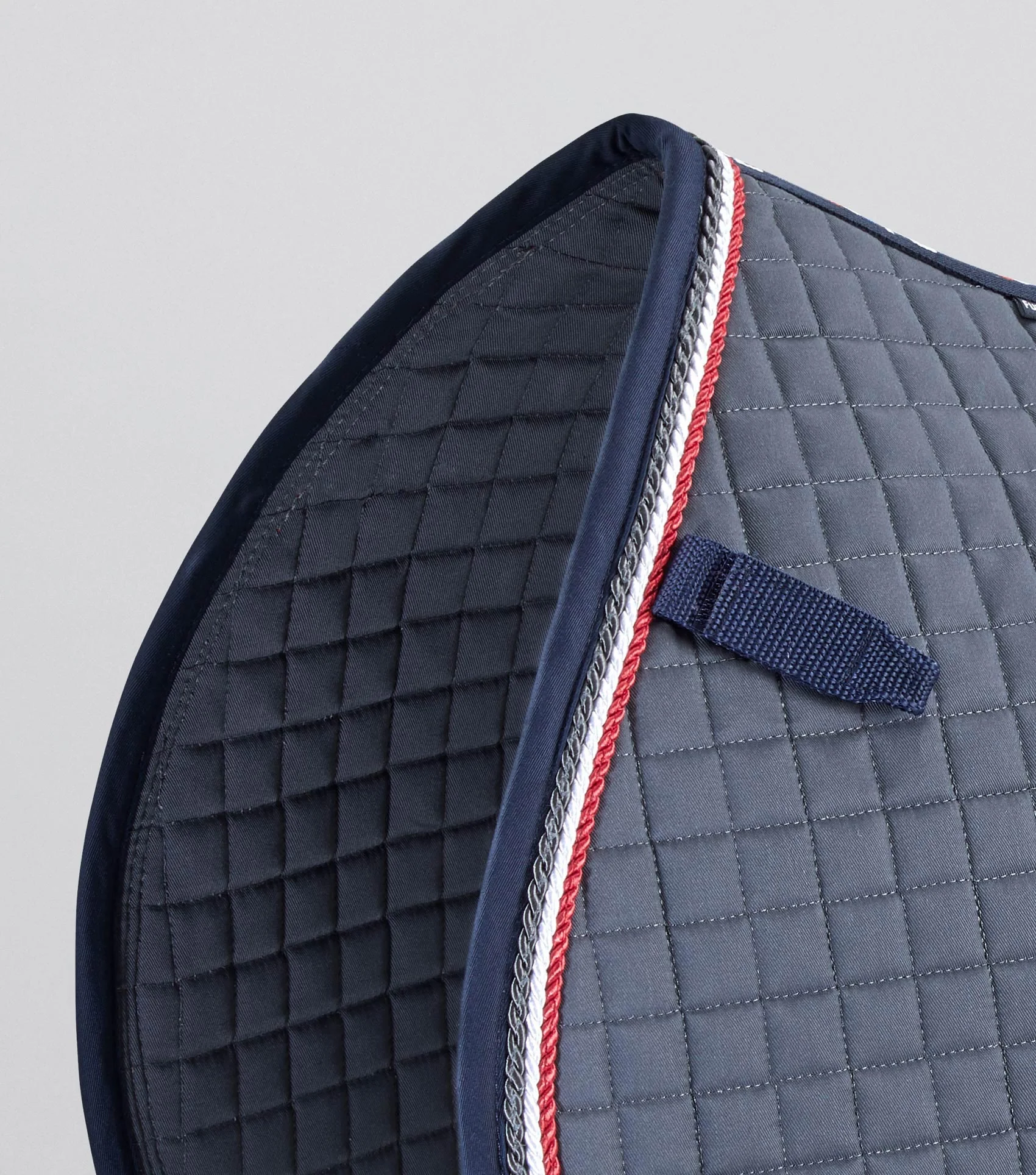 Close Contact European Cotton Saddle Pad - GP/Jump Square Grey - Image 3