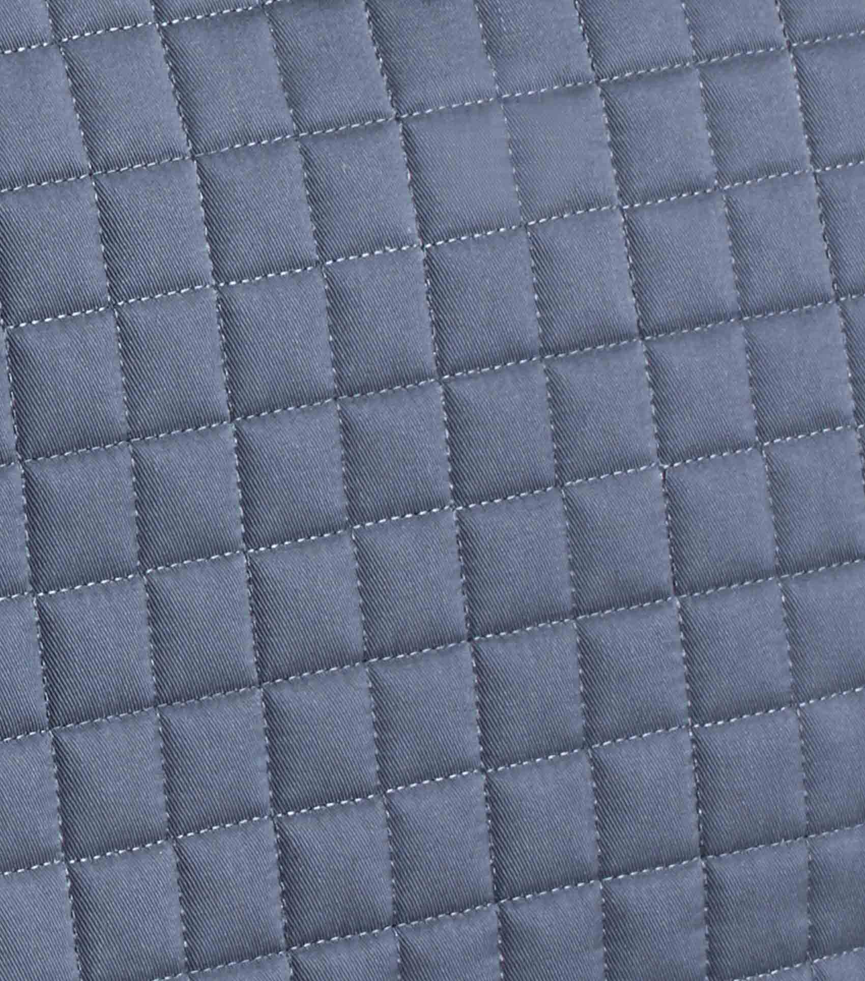 Close Contact Merino Wool European Saddle Pad - Dressage Square Grey/Black Wool - Image 3