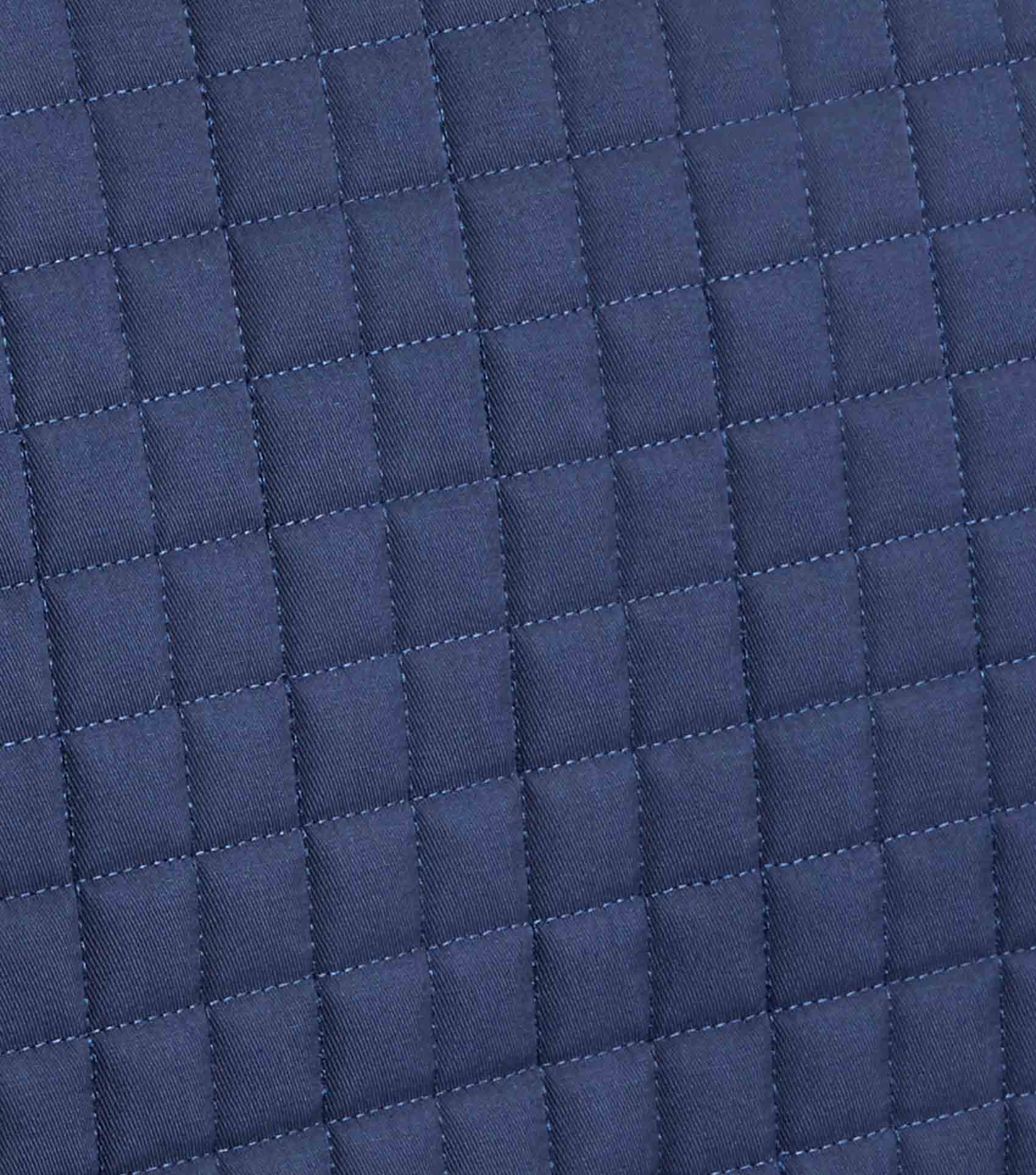 Close Contact Merino Wool European Saddle Pad - Dressage Square Navy/Natural Wool - Image 4