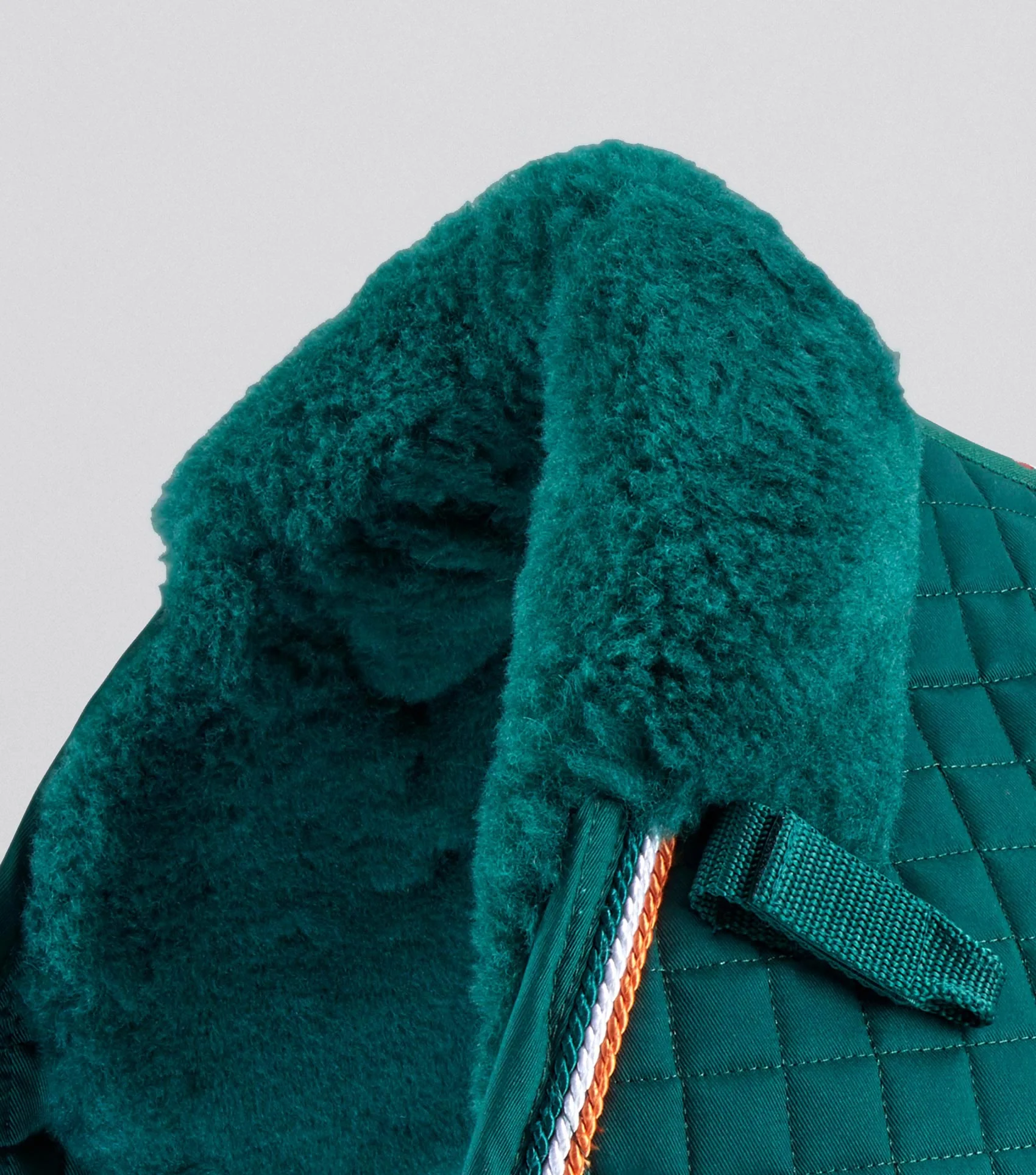 Close Contact Merino Wool European Saddle Pad - GP/Jump Square Green/Green Wool - Image 3