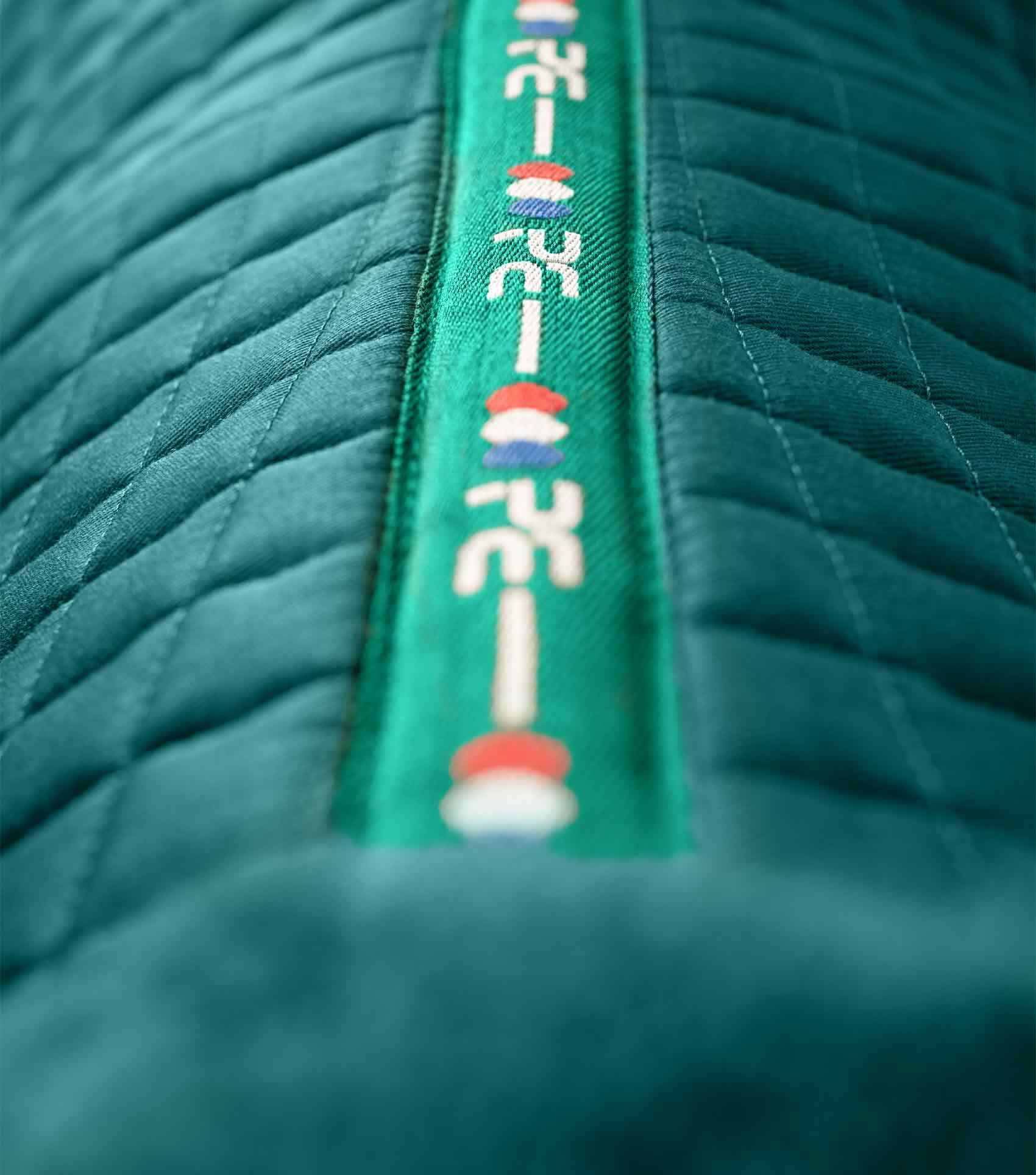 Close Contact Merino Wool European Saddle Pad - GP/Jump Square Green/Green Wool - Image 6