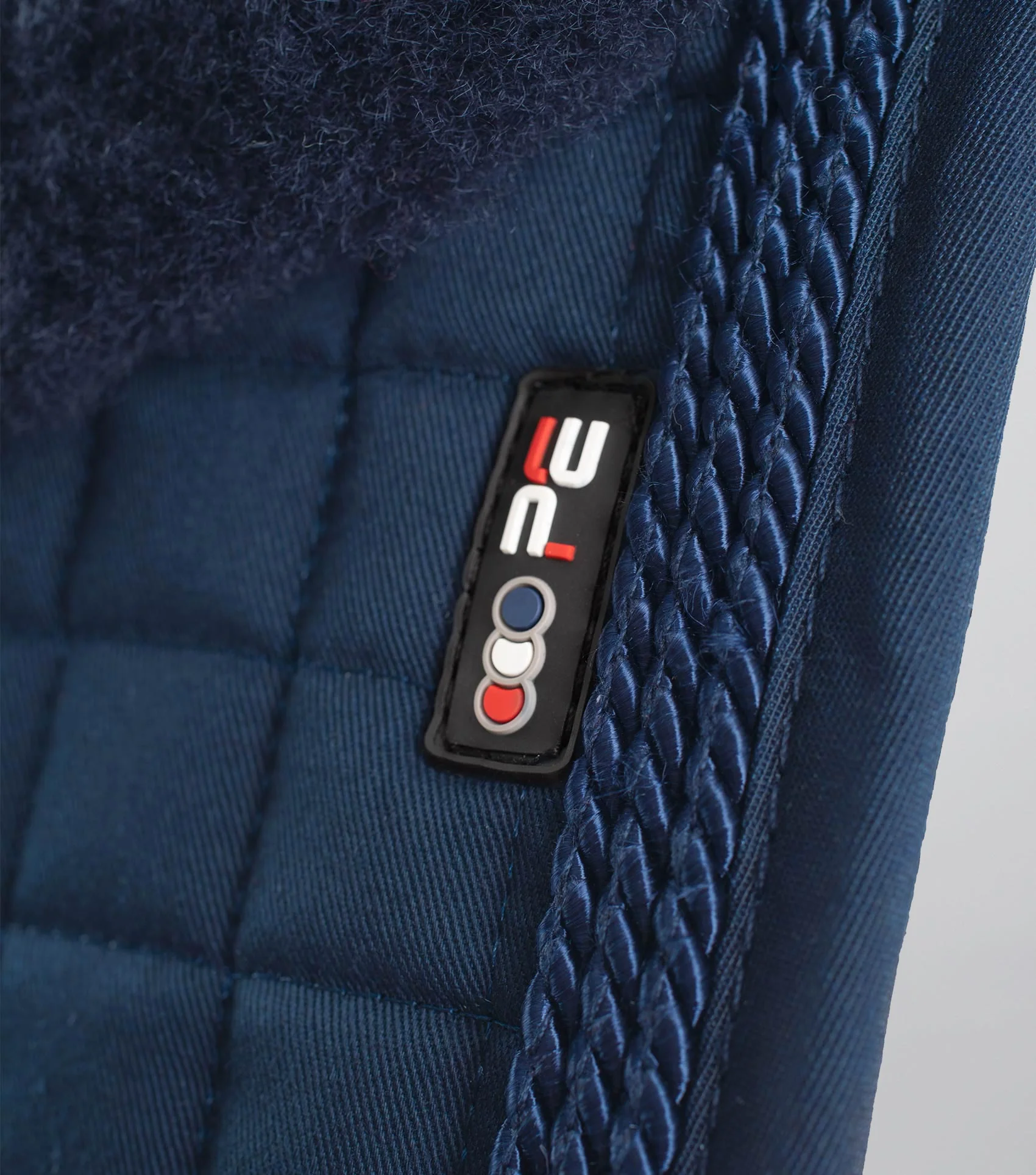 Close Contact Merino Wool European Saddle Pad - GP/Jump Square Navy/Navy Wool - Image 4