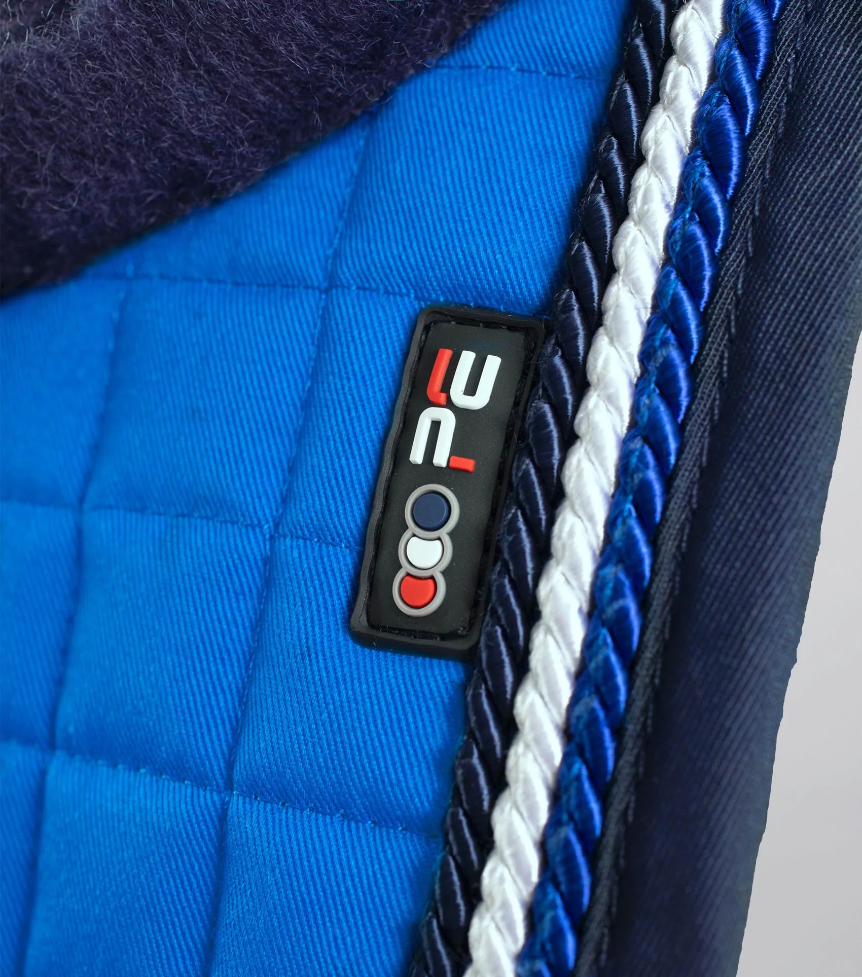 Close Contact Merino Wool European Saddle Pad - GP/Jump Square Royal Blue/Navy Wool - Image 4