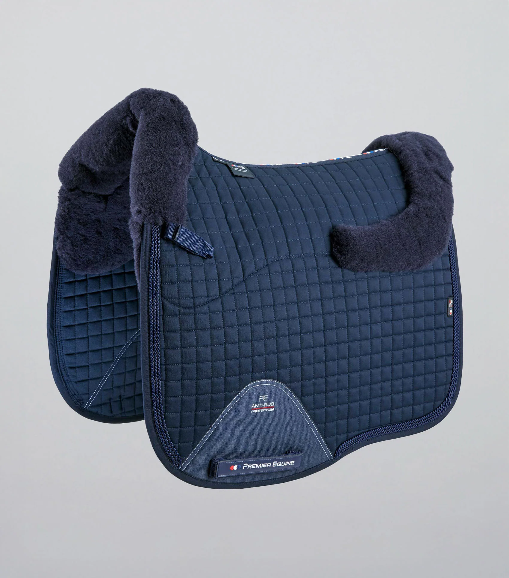 Pony Close Contact Merino Wool Half Lined European Dressage Square Navy/Navy Wool