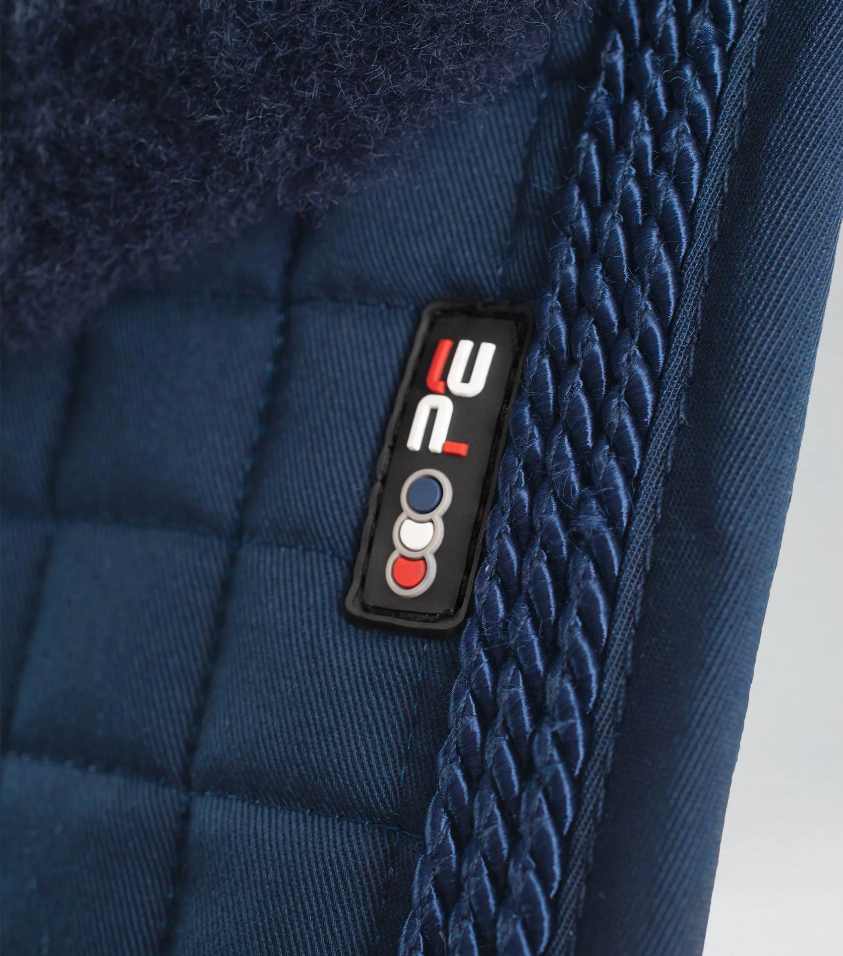 Pony Close Contact Merino Wool Half Lined European Dressage Square Navy/Navy Wool - Image 2