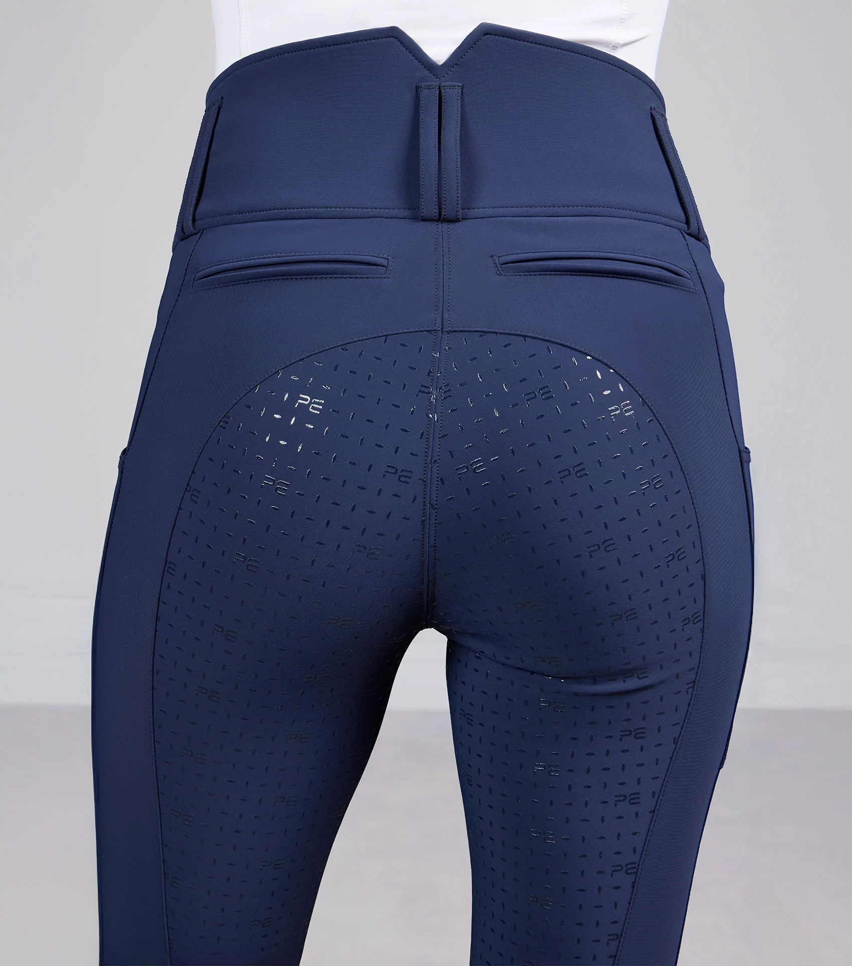 Coco II Womens Gel Full Seat Riding Breeches Navy - Image 4