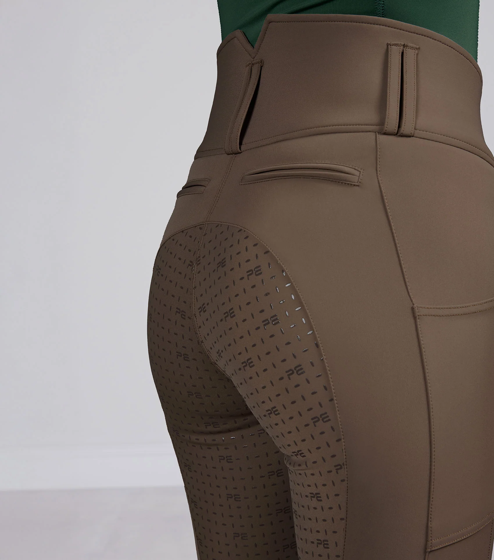 Coco II Womens Gel Full Seat Riding Breeches Walnut - Image 4