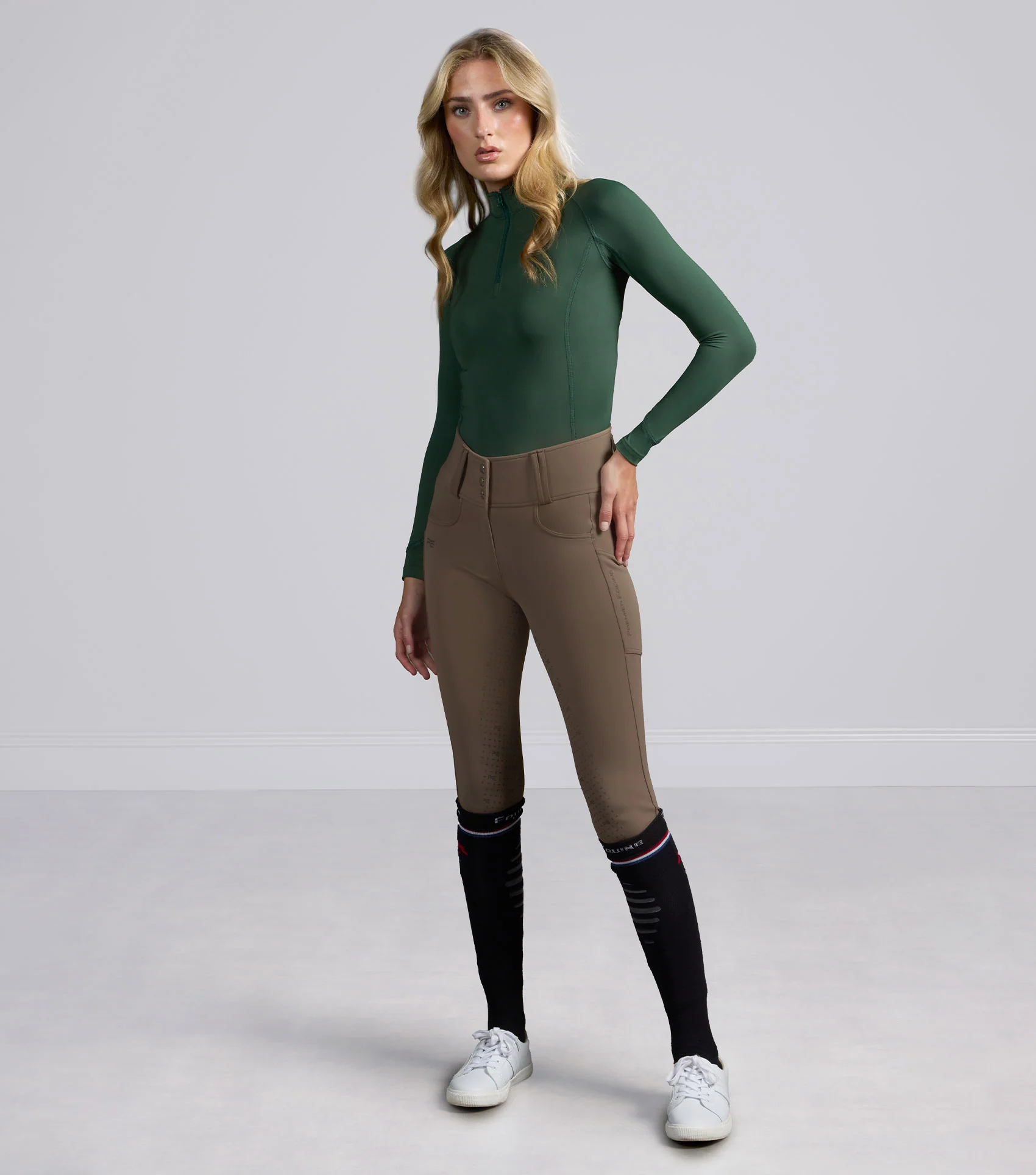 Coco II Womens Gel Full Seat Riding Breeches Walnut - Image 6