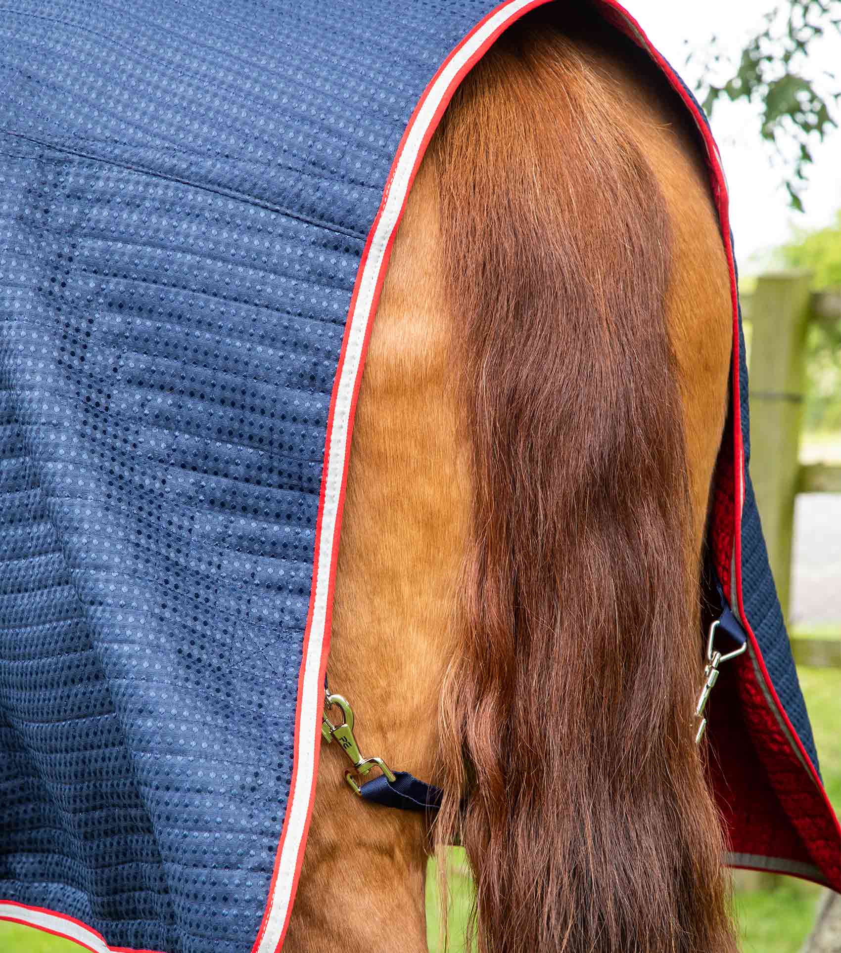 Combo Dry-Tech Horse Cooler Rug Navy - Image 5