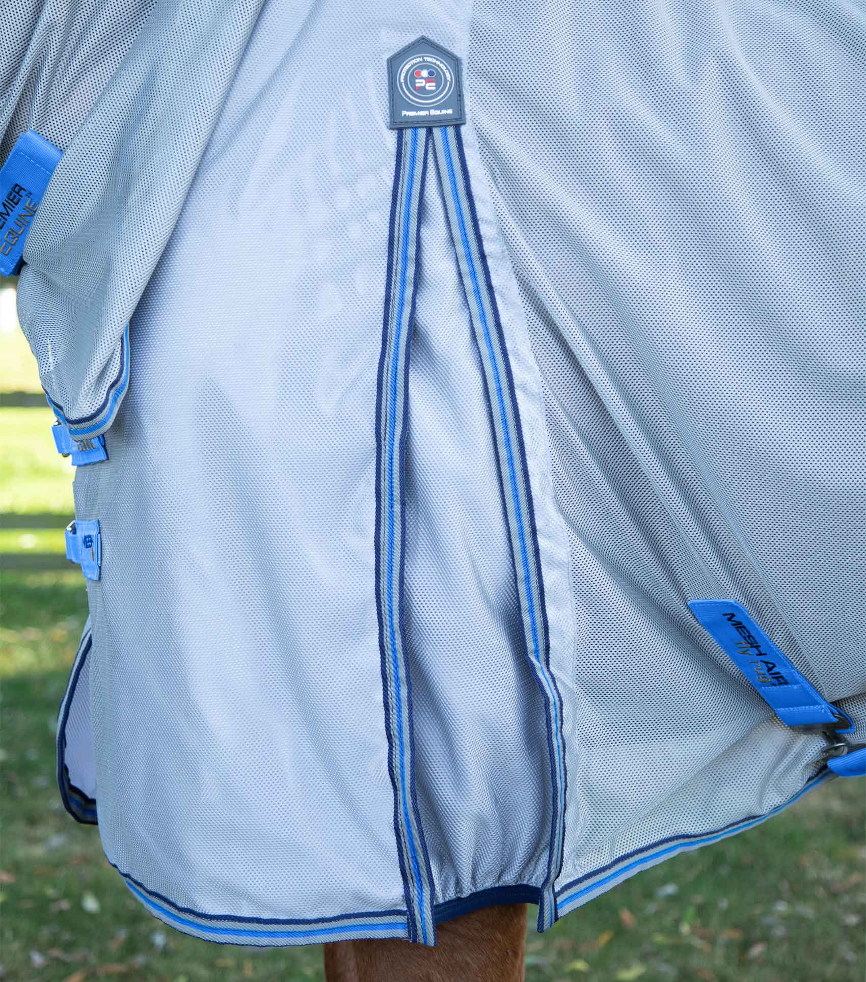 Combo Mesh Air Fly Rug with Surcingles Blue - Image 4