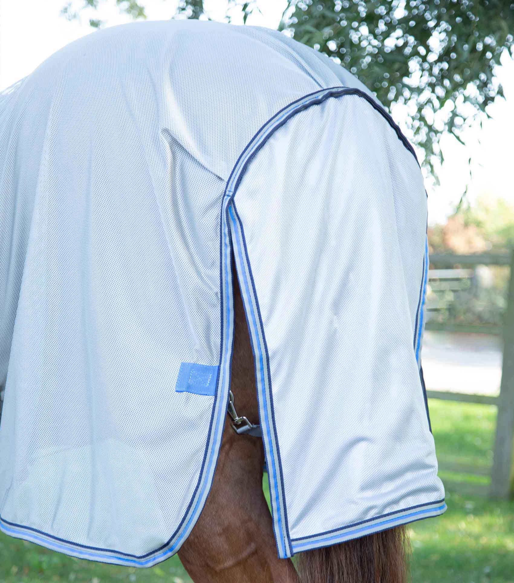 Combo Mesh Air Fly Rug with Surcingles Blue - Image 6