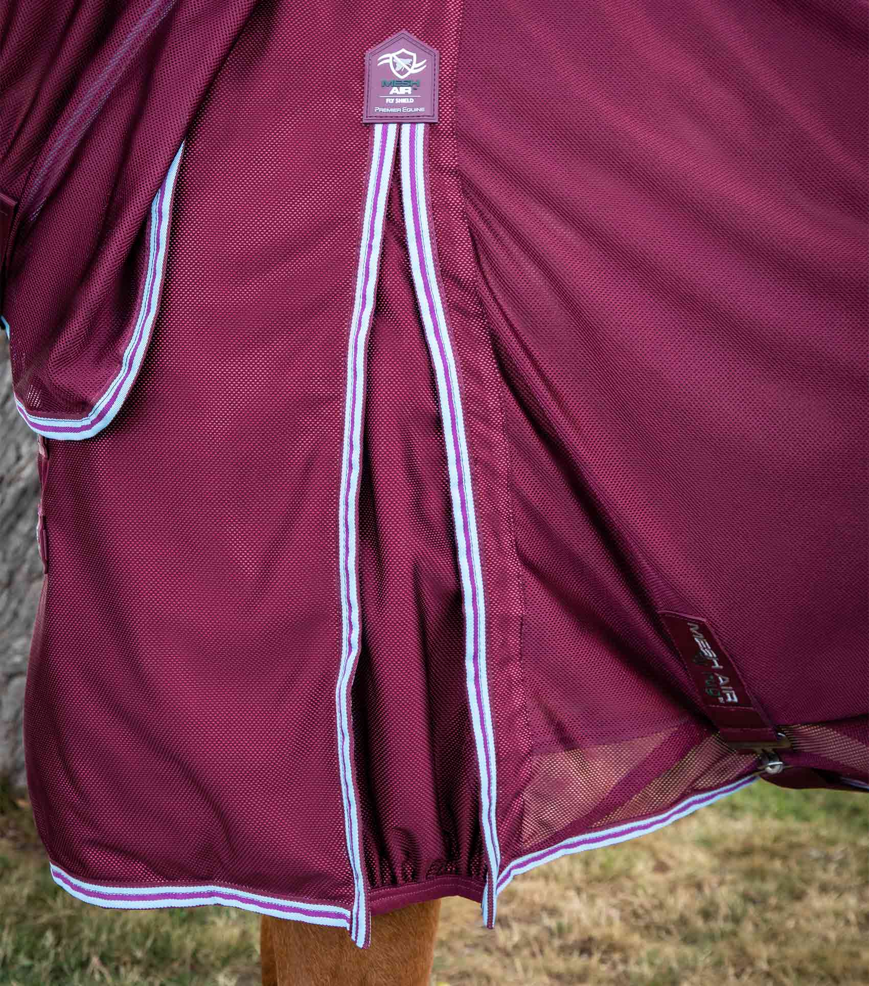 Combo Mesh Air Fly Rug with Surcingles Wine - Image 4