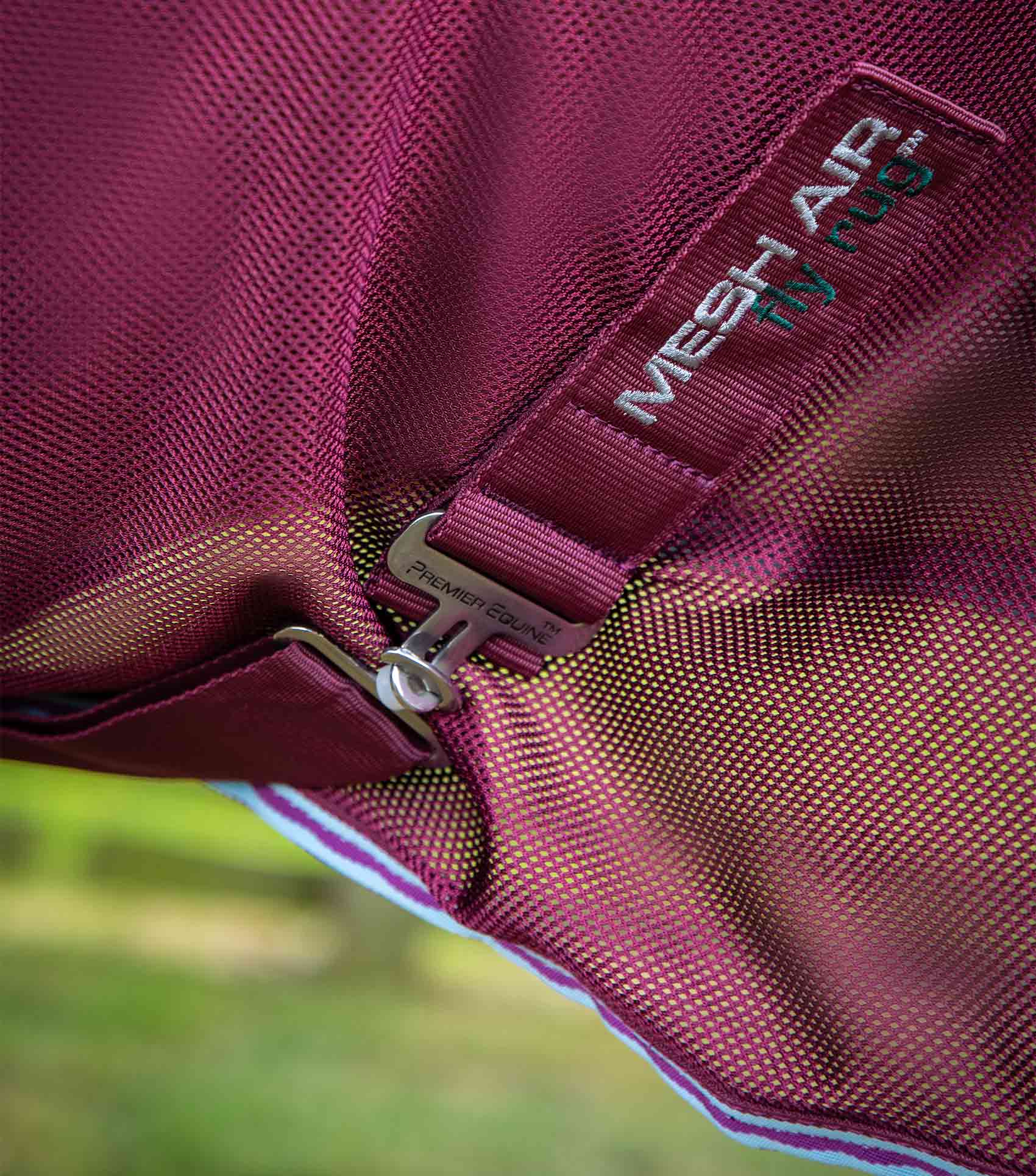 Combo Mesh Air Fly Rug with Surcingles Wine - Image 5