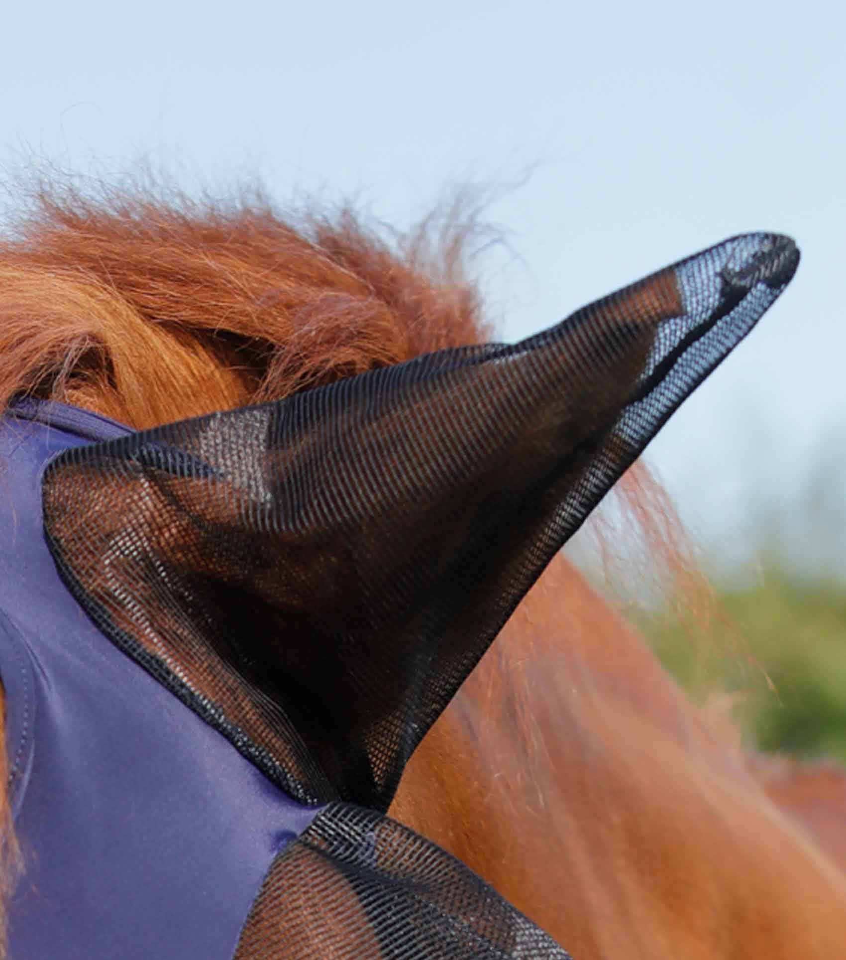 Comfort Tech Lycra Fly Mask Navy - Image 2