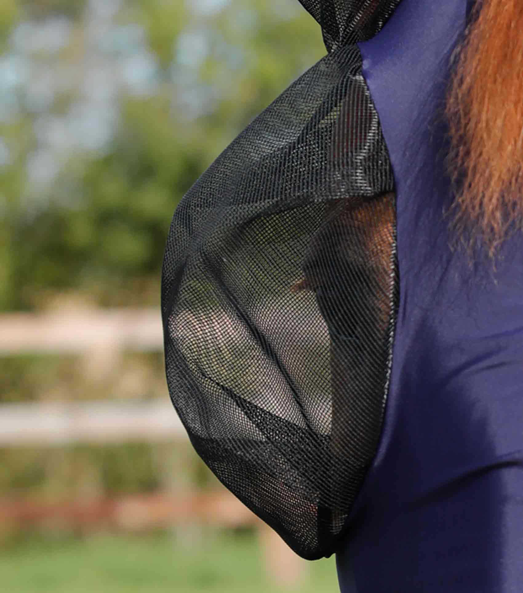 Comfort Tech Lycra Fly Mask Navy - Image 3