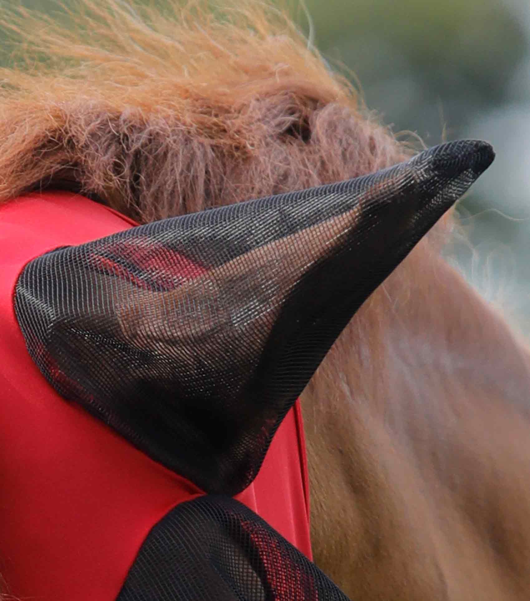Comfort Tech Lycra Fly Mask Red - Image 2