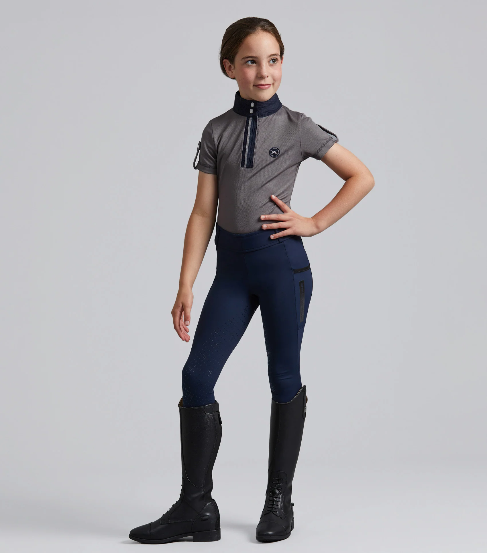 Concerto Girls Riding Tights Orkney Navy