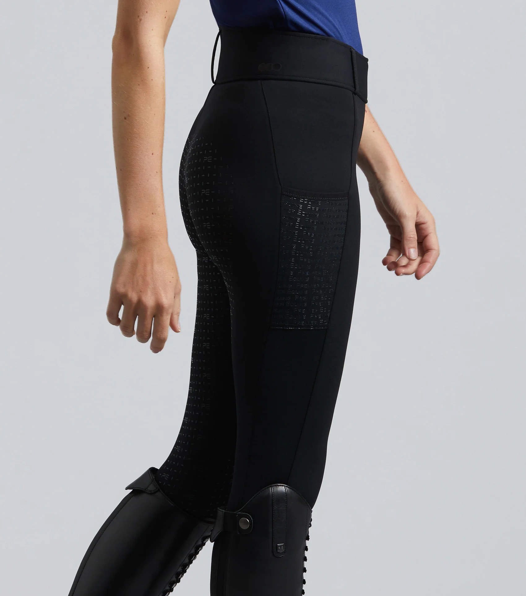 Concerto Ladies Riding Tights Jet Black - Image 4