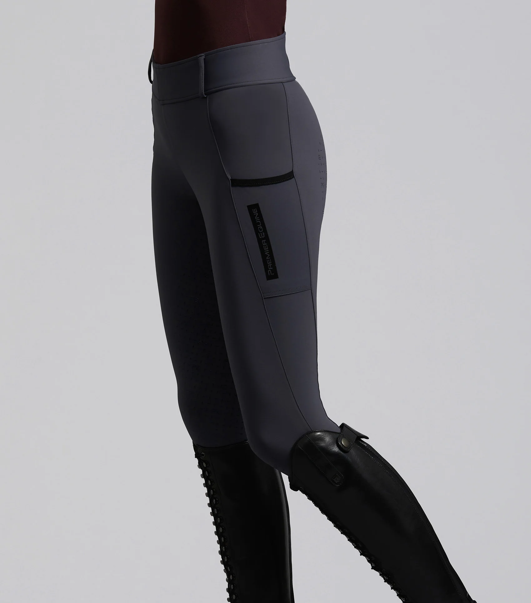 Concerto Ladies Riding Tights Dove Slate Grey - Image 4