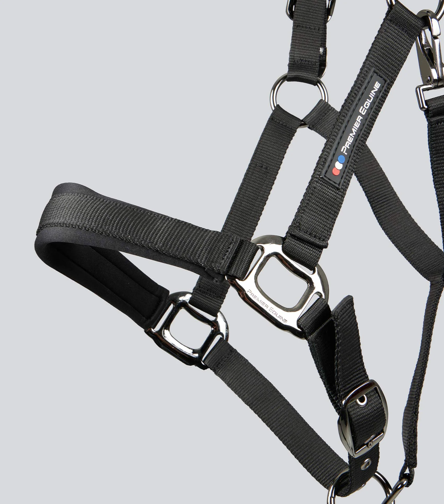 Corda Padded Head Collar with Lead Rope Black - Image 4