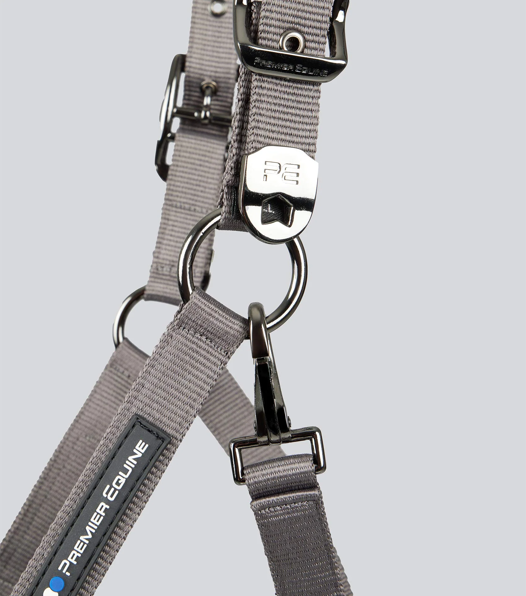 Corda Padded Head Collar with Lead Rope Grey - Image 3