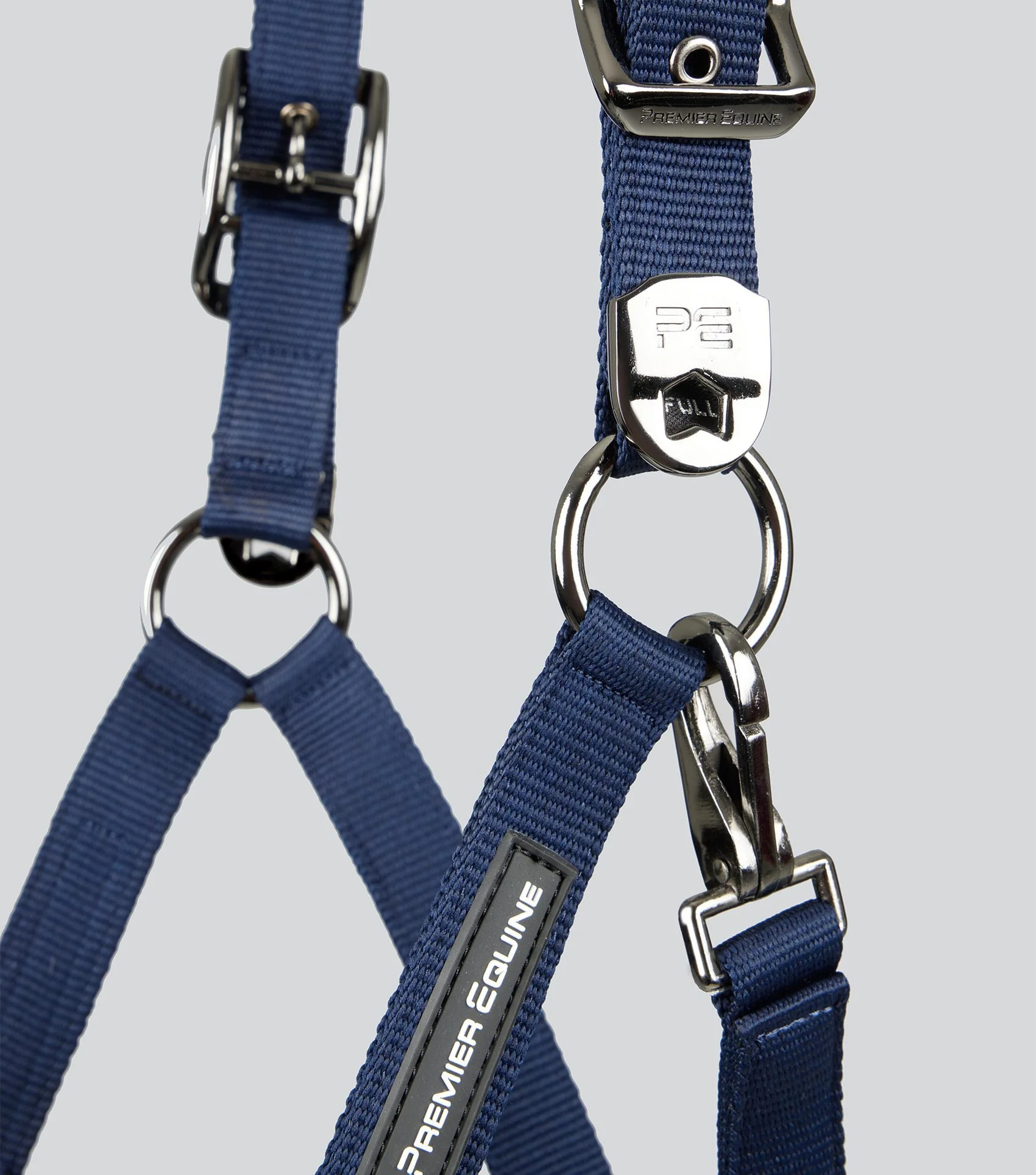 Corda Padded Head Collar with Lead Rope Navy - Image 3