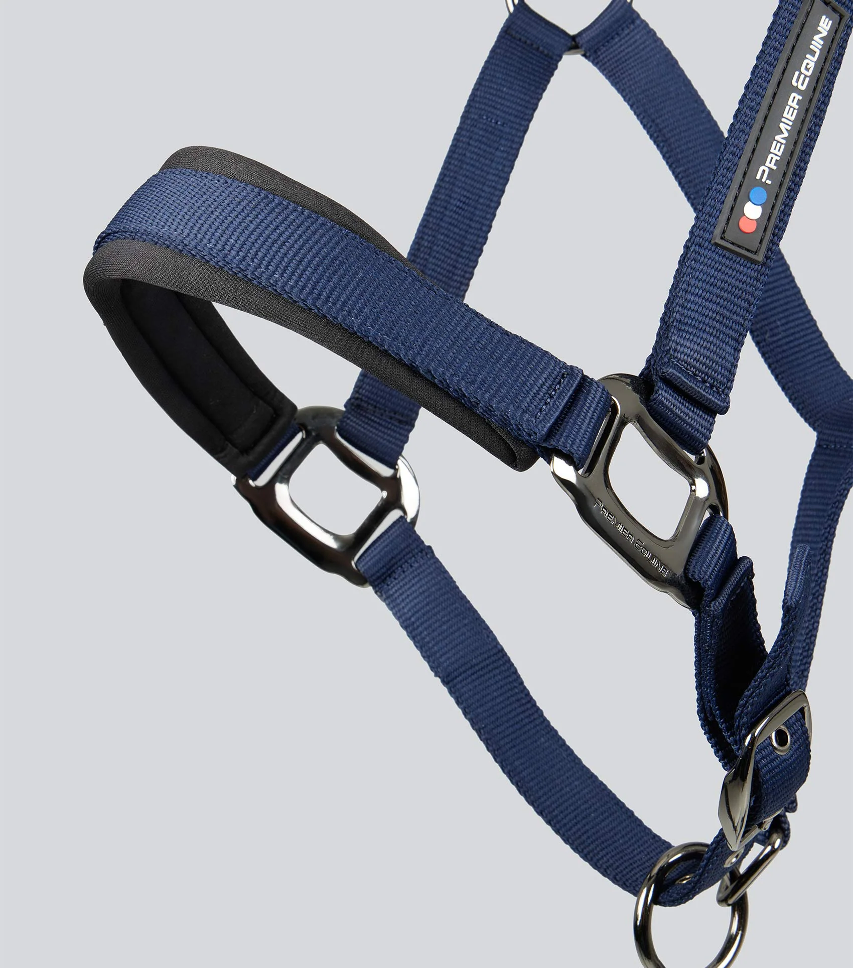 Corda Padded Head Collar with Lead Rope Navy - Image 4