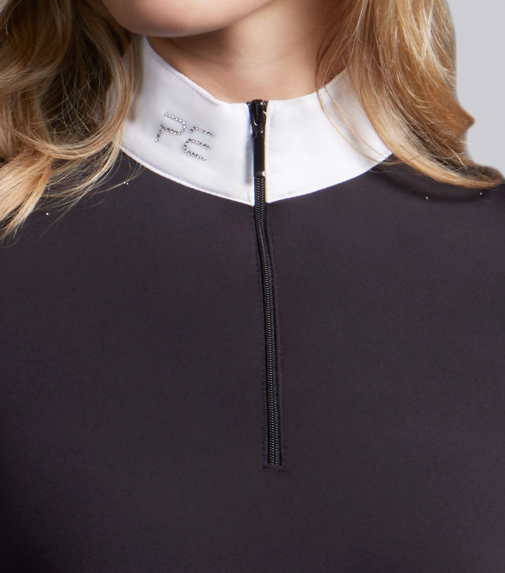 Cristalli Womens Long Sleeve Competition Shirt Black - Image 3