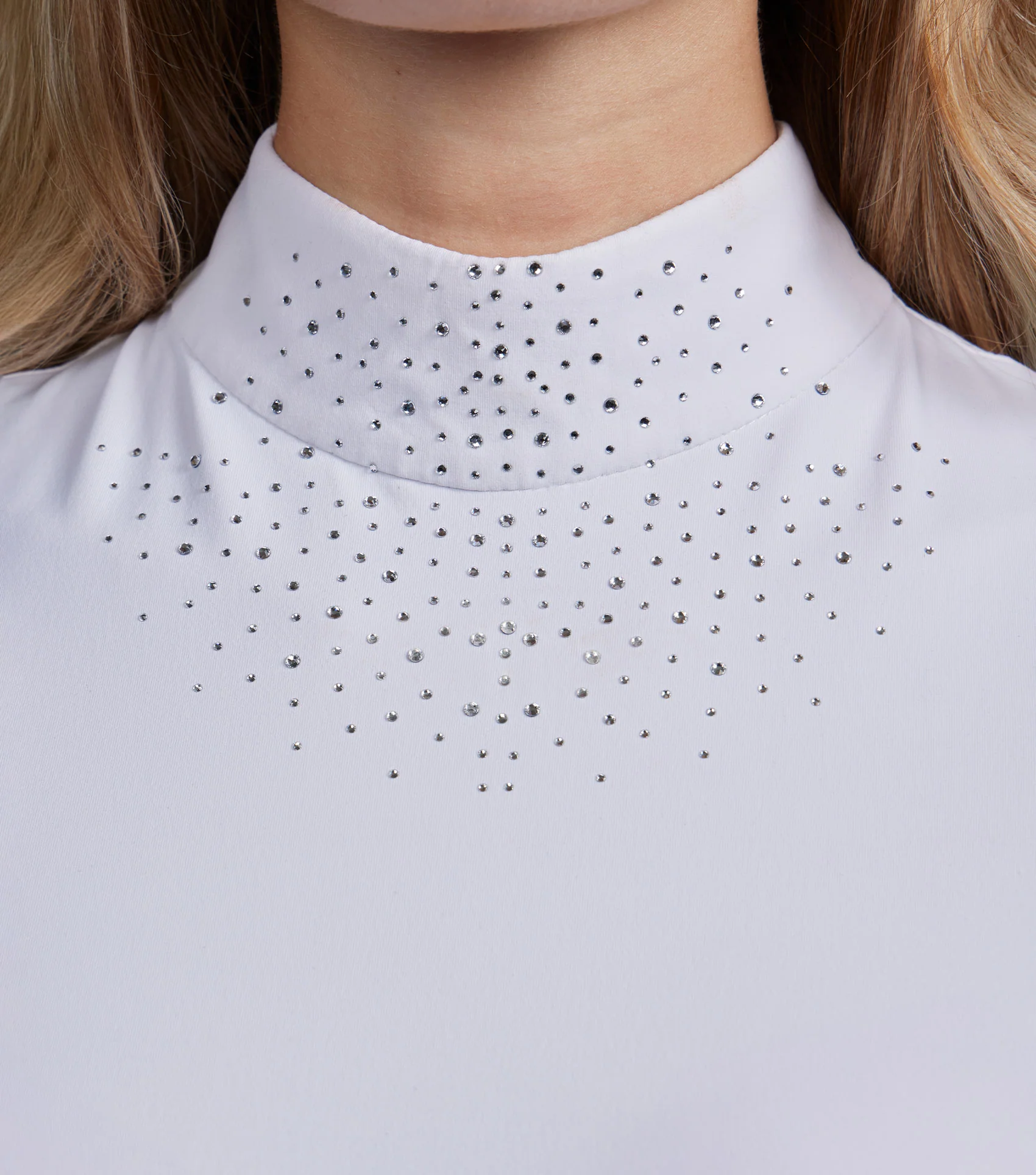 Cristalli Womens Short Sleeve Competition Shirt White - Image 3