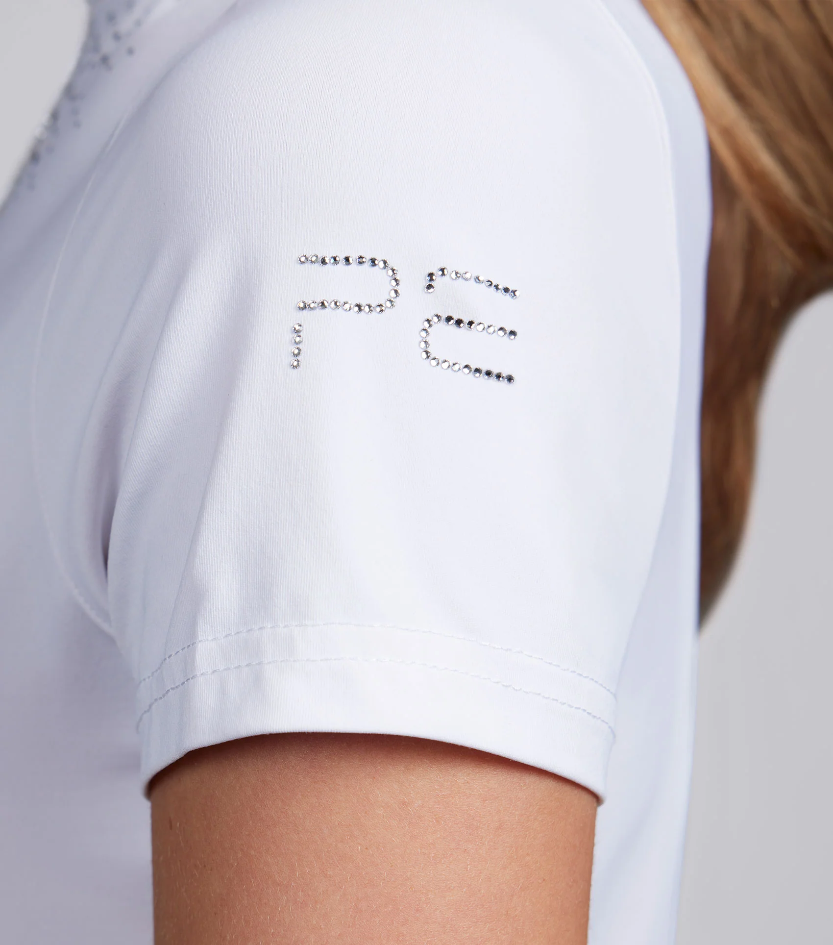 Cristalli Womens Short Sleeve Competition Shirt White - Image 4