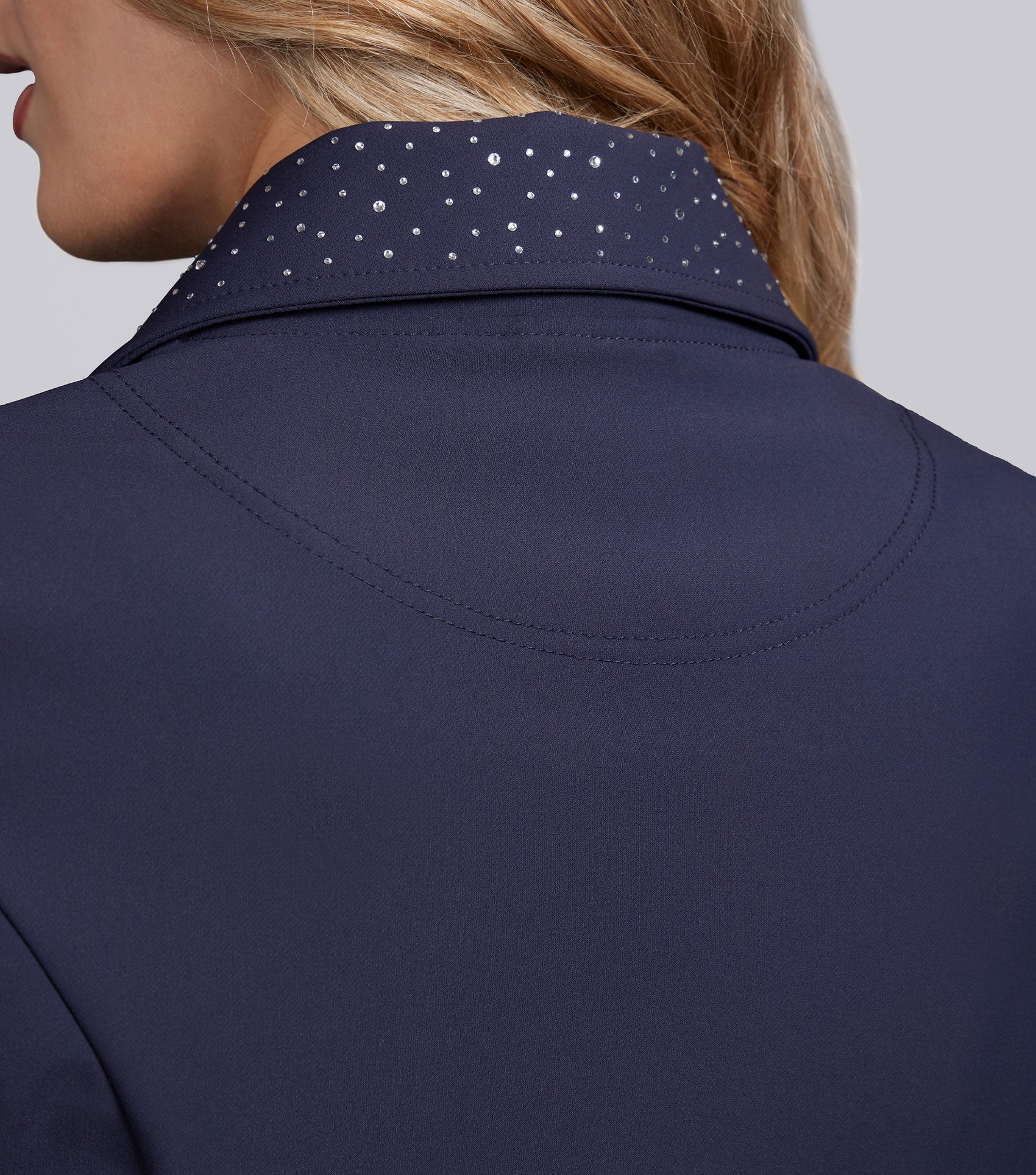 Crystello Womens Competition Jacket Navy - Image 4