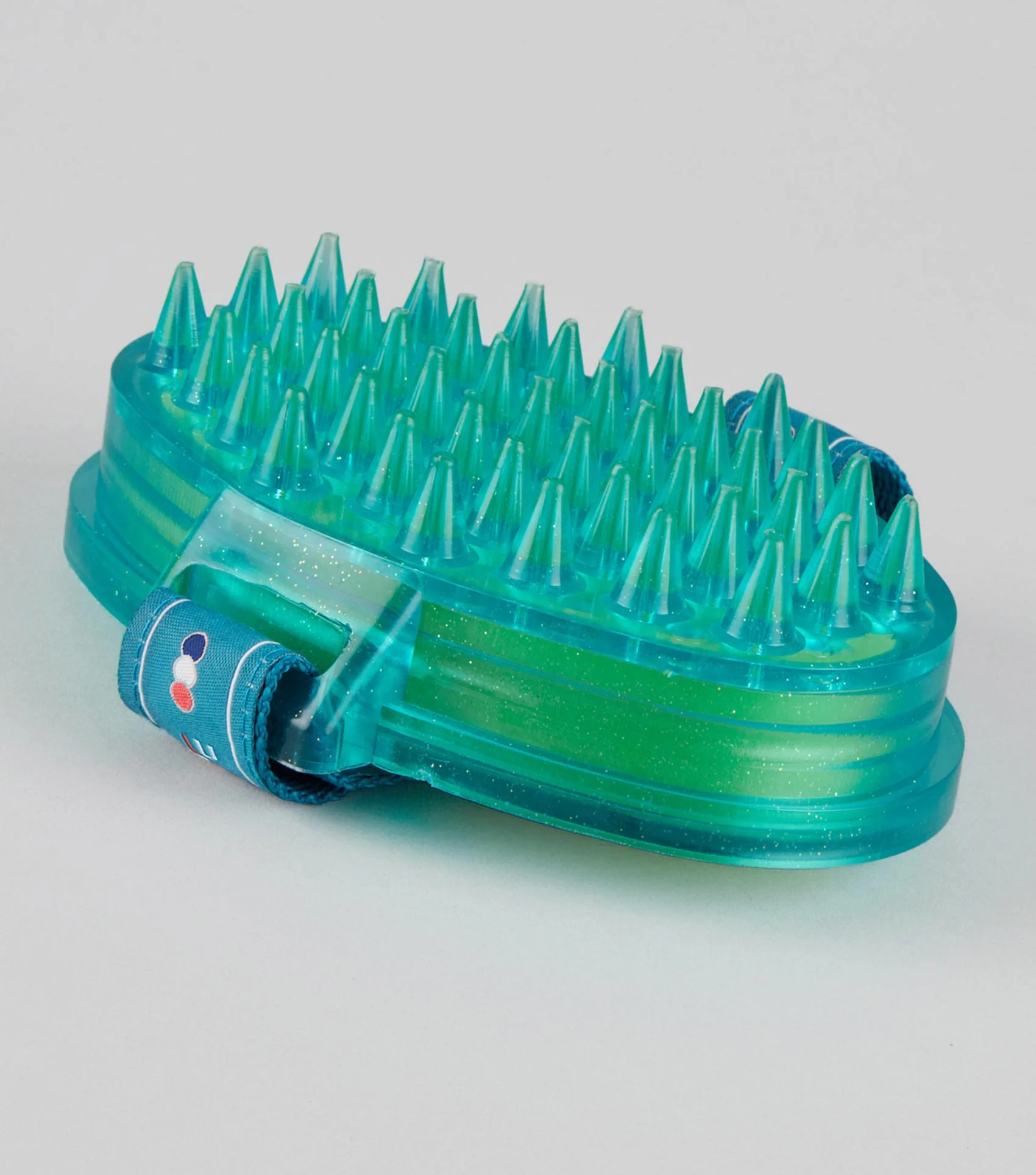 Curry Comb with Integrated Sponge Med Blue & Peacock - Image 3