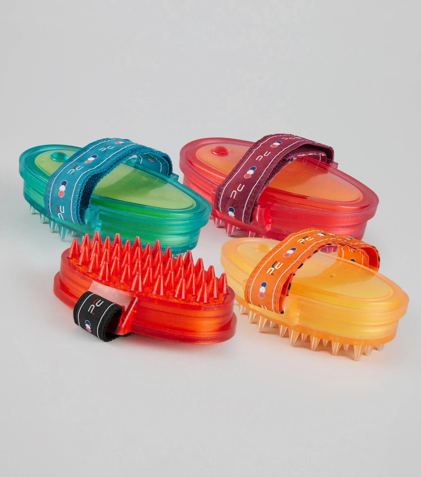 Curry Comb with Integrated Sponge Med Blue & Peacock - Image 4