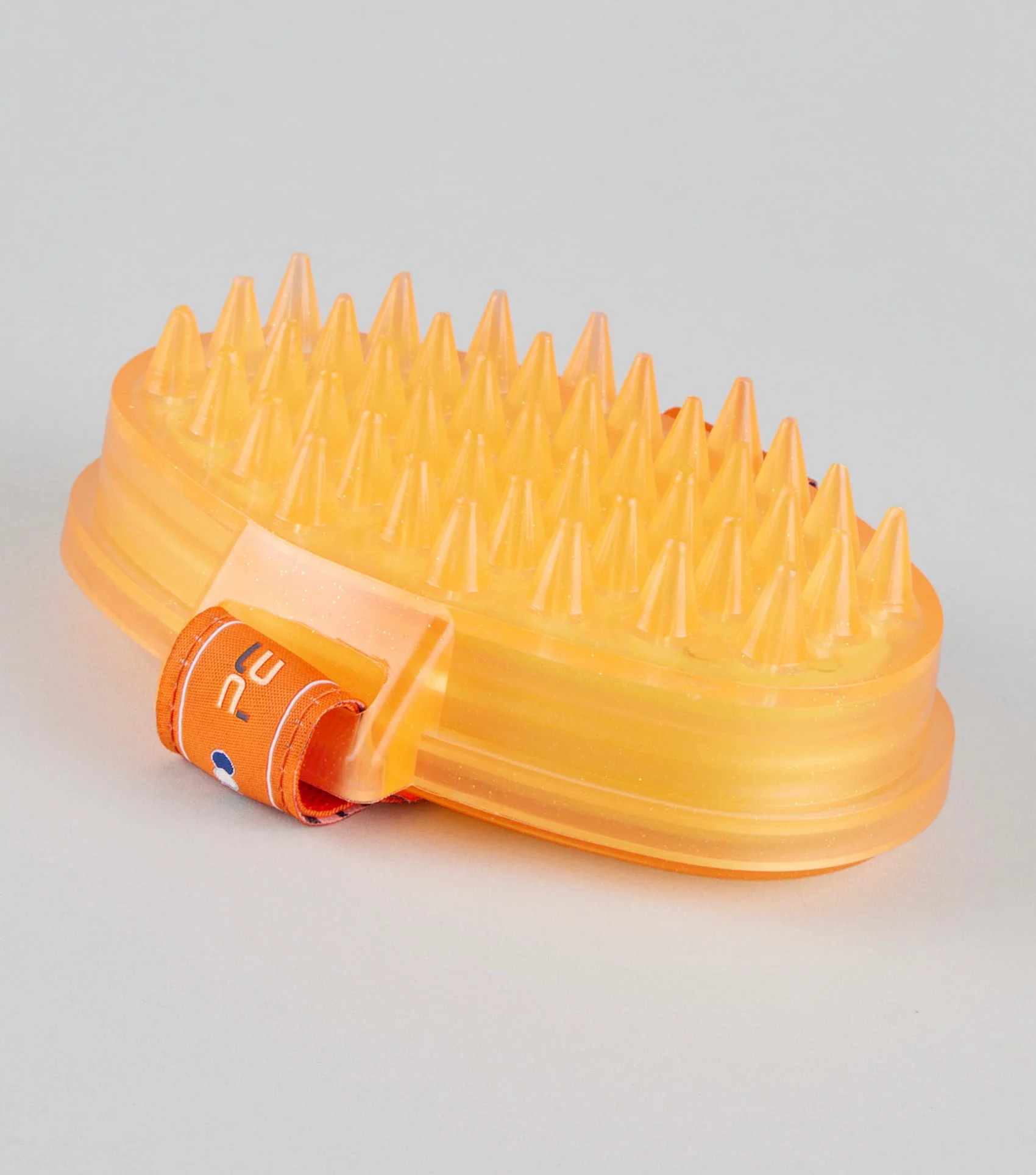 Curry Comb with Integrated Sponge Orange & Amber - Image 3