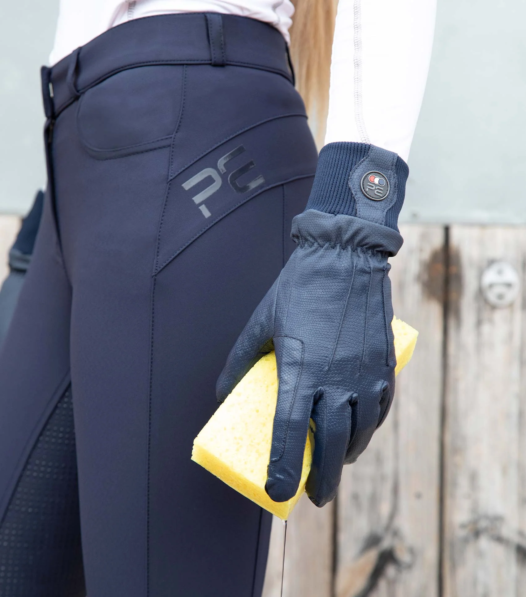 Dajour Waterproof Riding Gloves Navy - Image 3