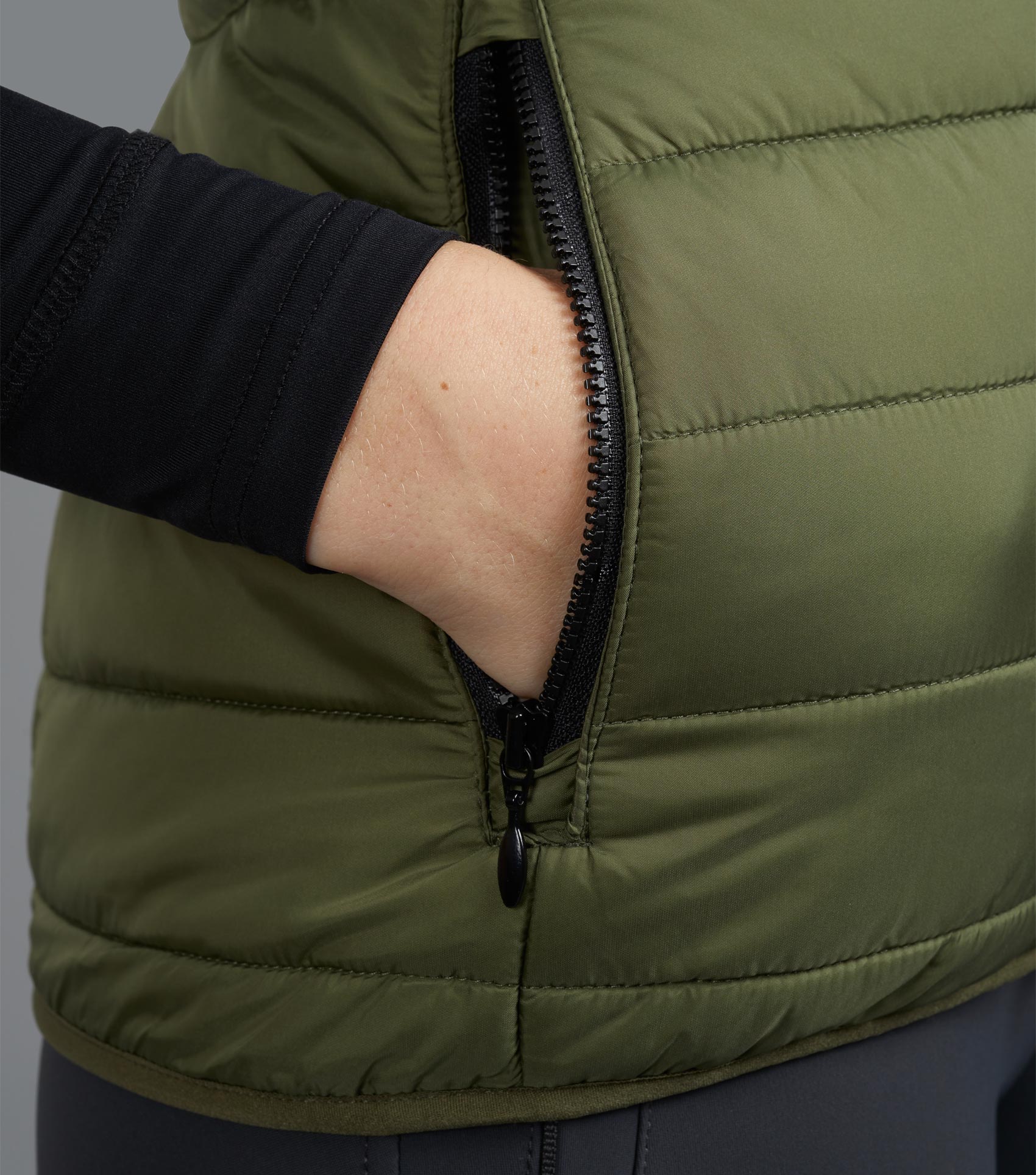 Dante Ladies Riding Gilet Olive - Image 5