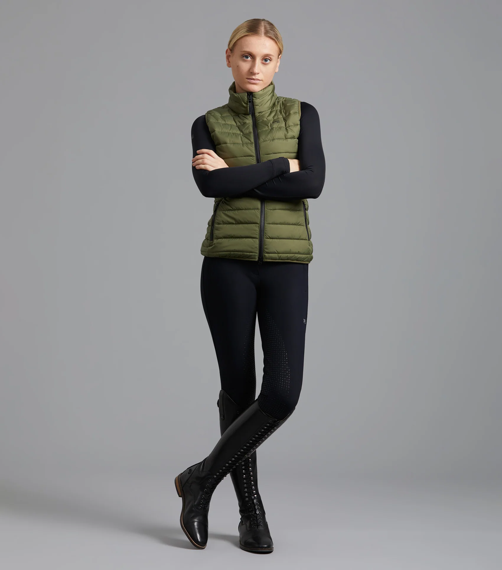 Dante Ladies Riding Gilet Olive - Image 6