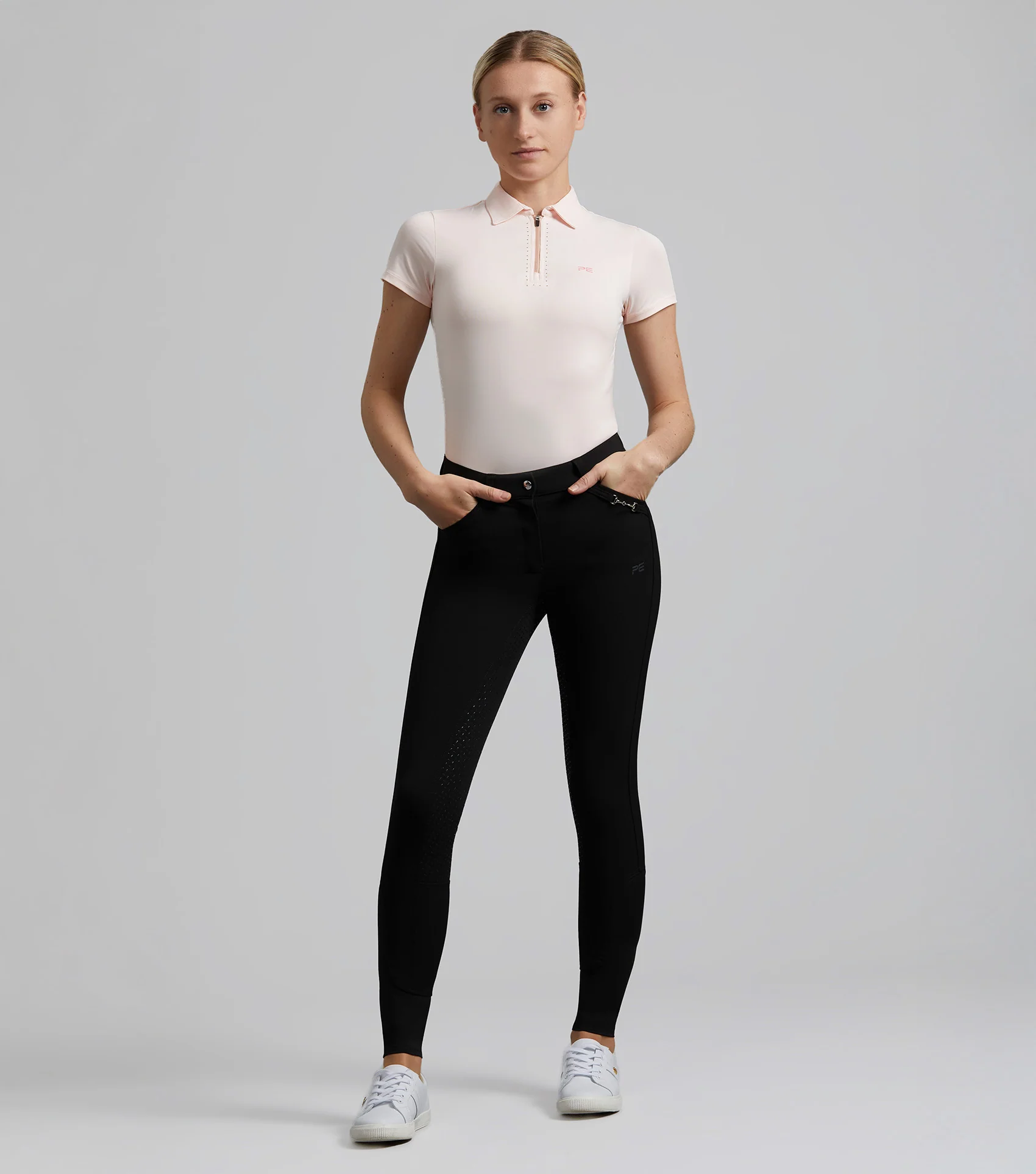 Delta Ladies Full Seat Gel Riding Breeches Black - Image 6