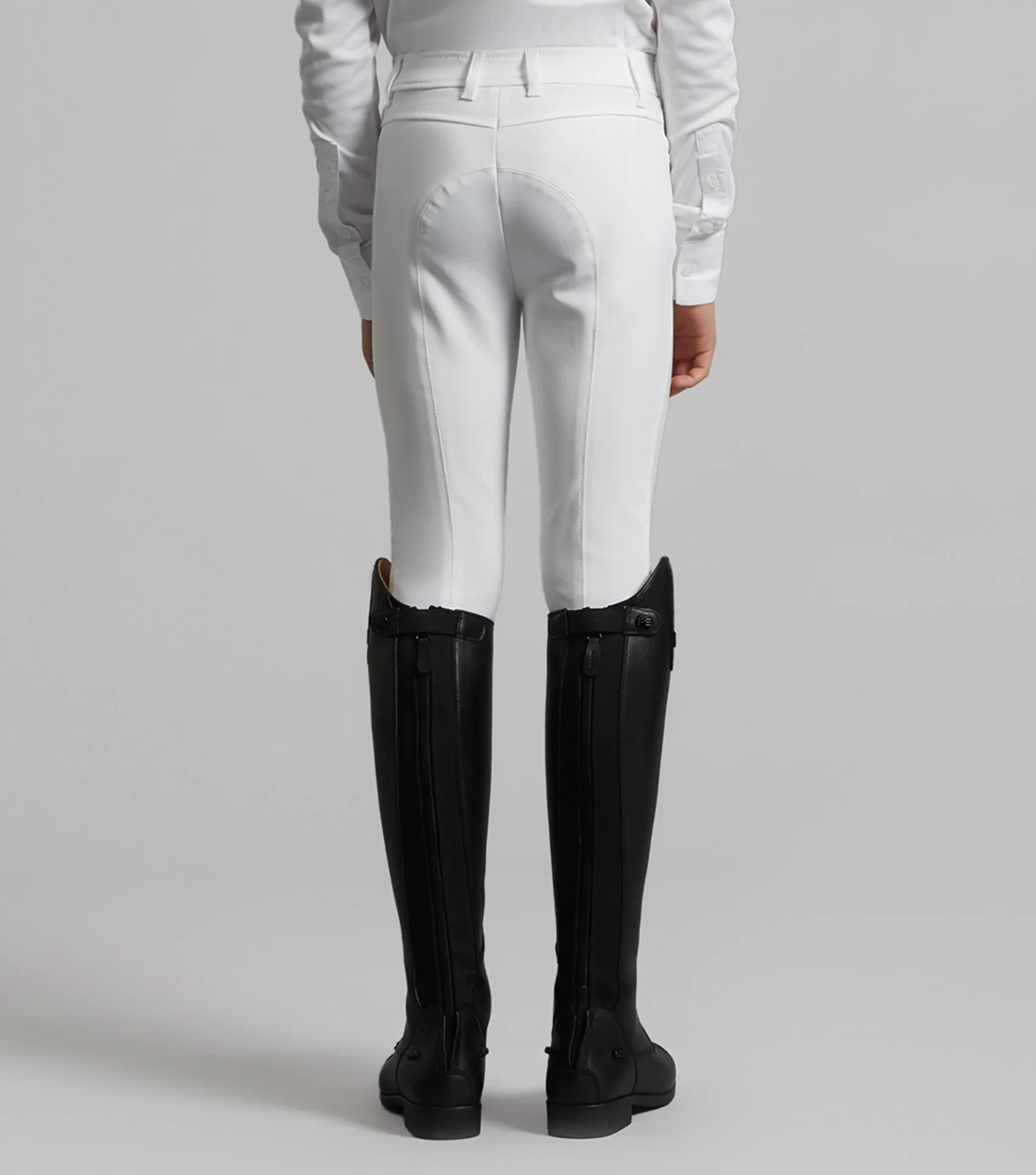 Derby Boys Competition Riding Breeches White - Image 3