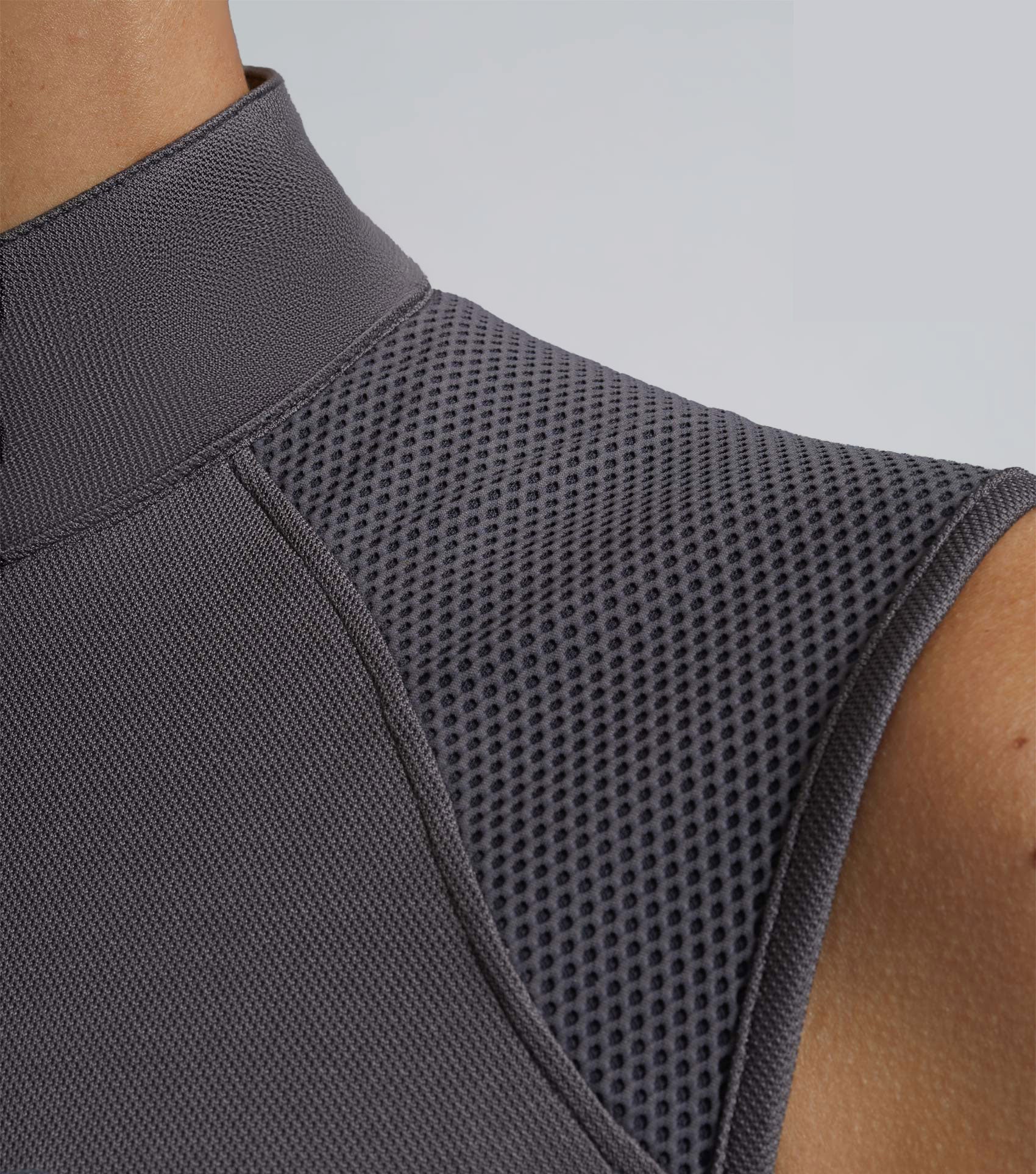 Derina Ladies Technical Sleeveless Riding Top Anthracite Grey - Image 5