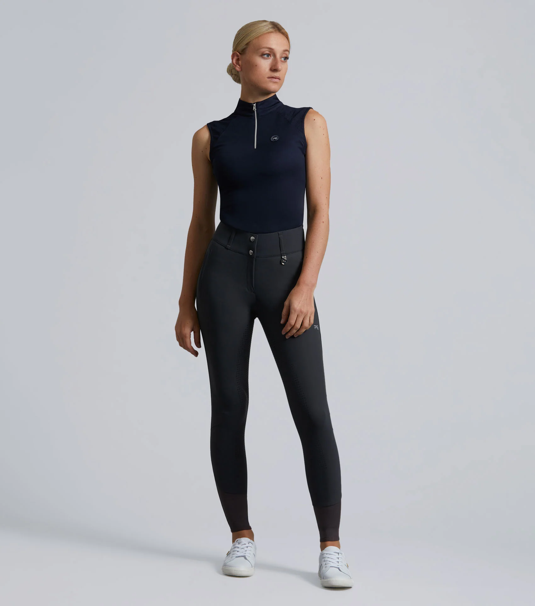 Derina Ladies Technical Sleeveless Riding Top Navy - Image 6